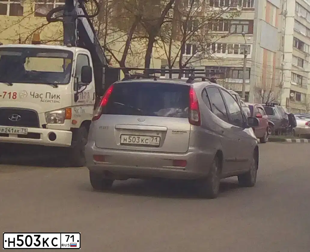 Фото автомобиля DAEWOO REZZO, 2001 — госномер Н503КС71. Цвет: Серебристый