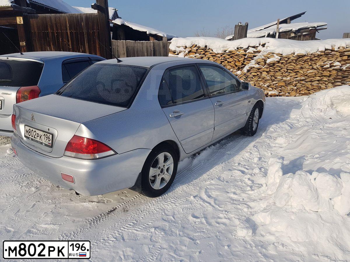 Фото автомобиля MITSUBISHI LANCER, 2004 — госномер С755ОН196. Цвет: СЕРЕБРИСТЫЙ
