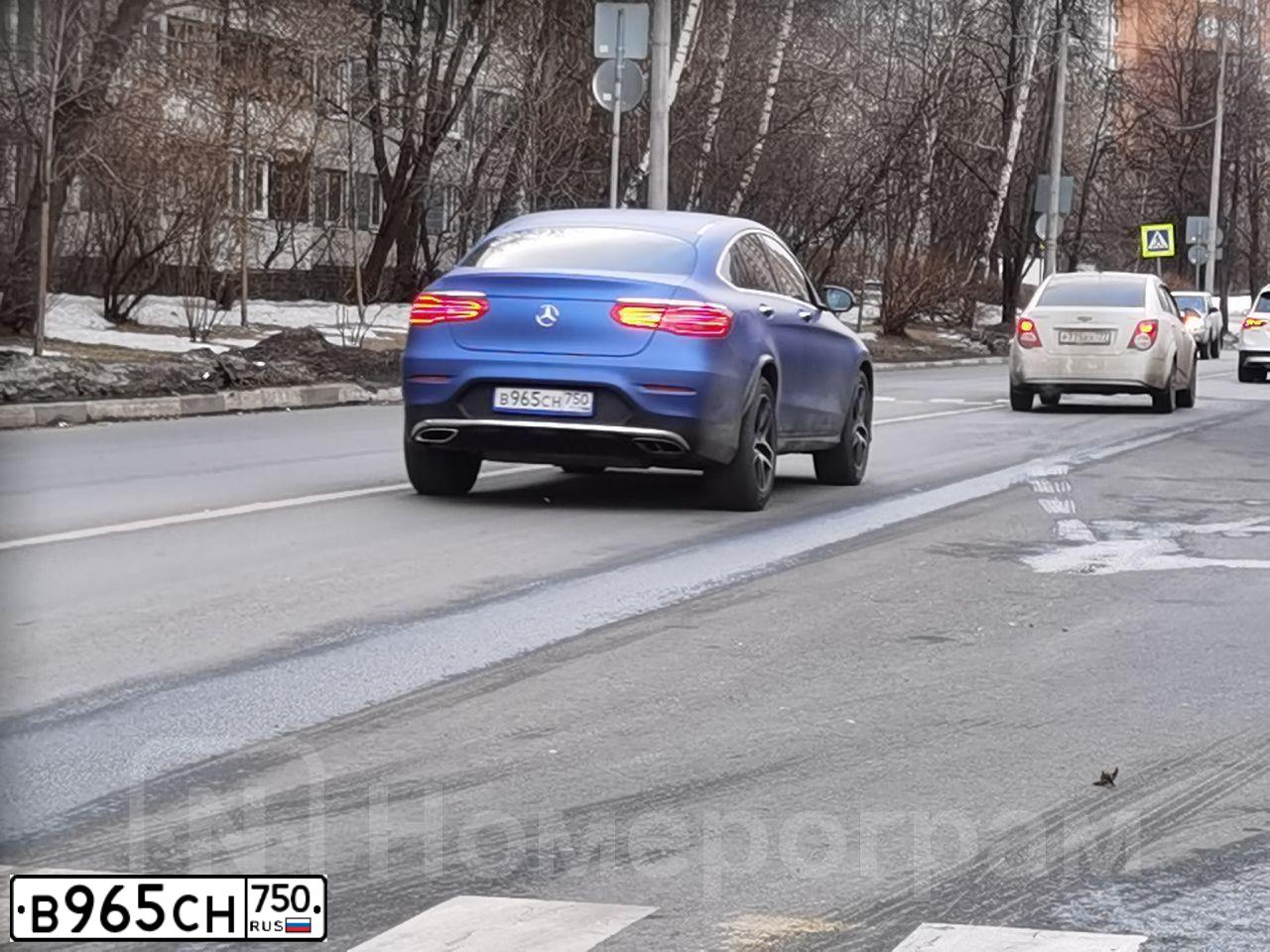 Фото автомобиля MERCEDES GLC-KLASSE, 2017 — госномер В965СН750. Цвет: ЧЕРНЫЙ