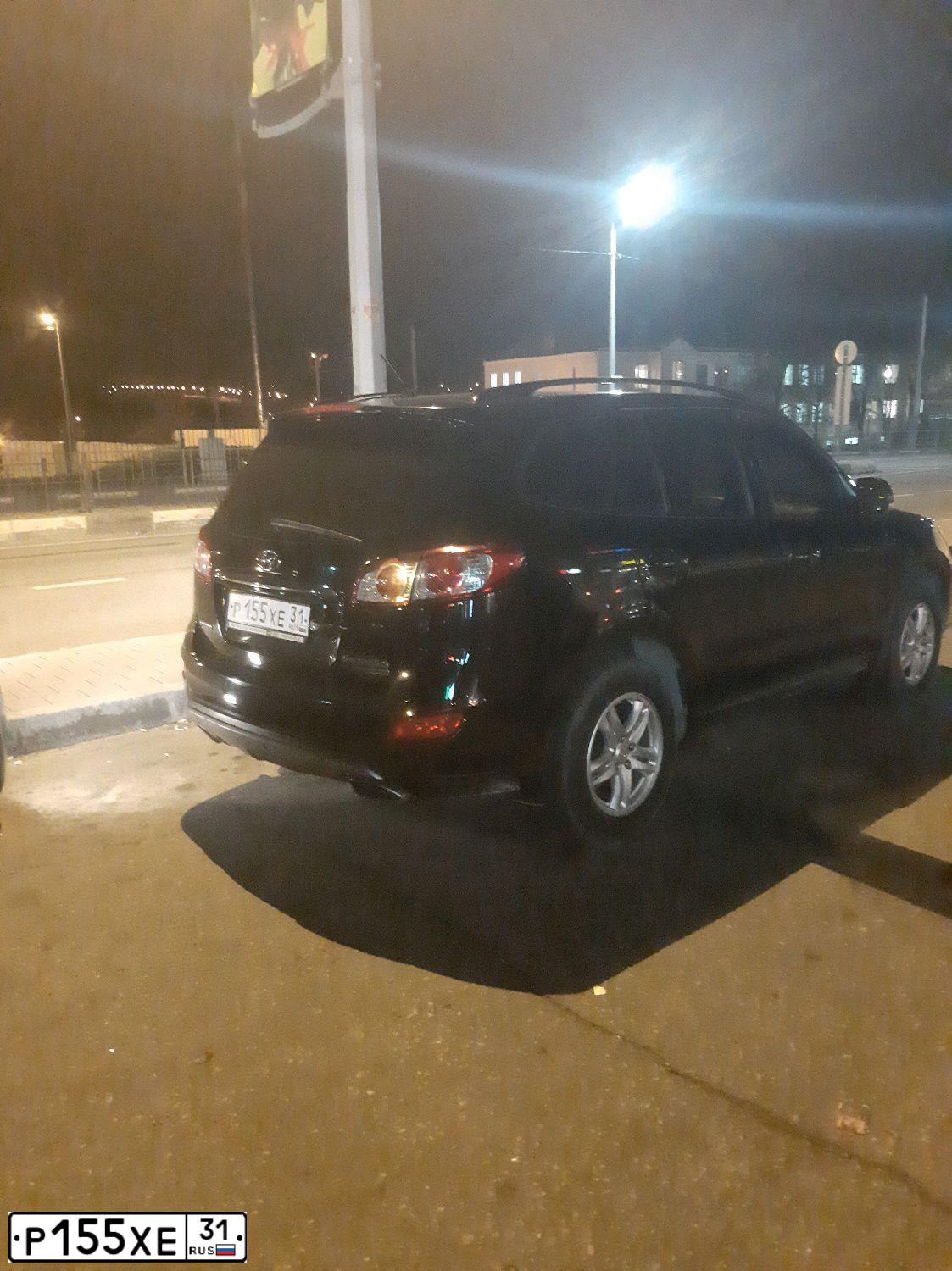 Фото автомобиля HYUNDAI SANTA FE, 2011 — госномер О449НК71. Цвет: ЧЕРНЫЙ