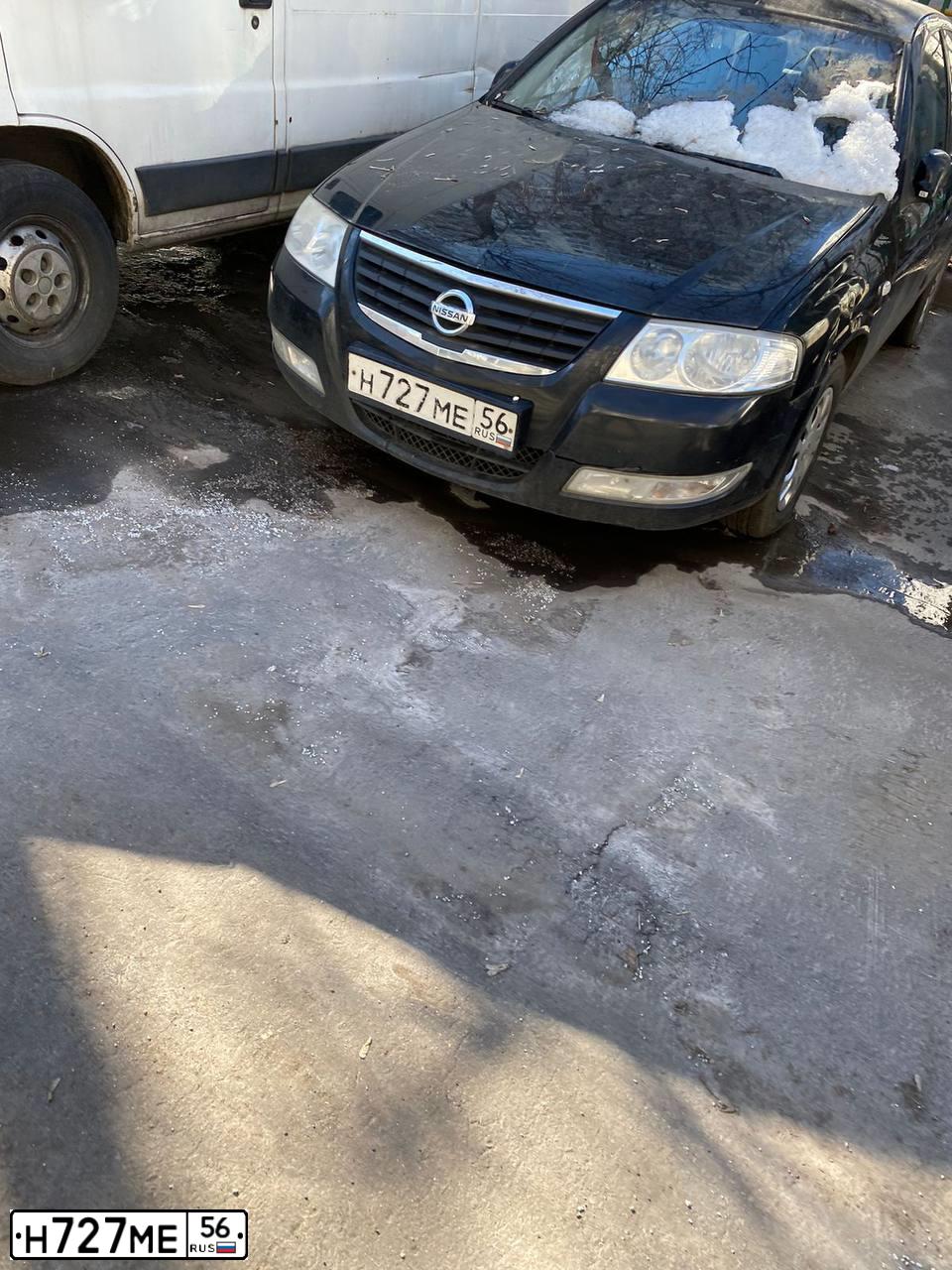 Фото автомобиля NISSAN ALMERA, 2006 — госномер Н727МЕ56. Цвет: ЧЕРНЫЙ