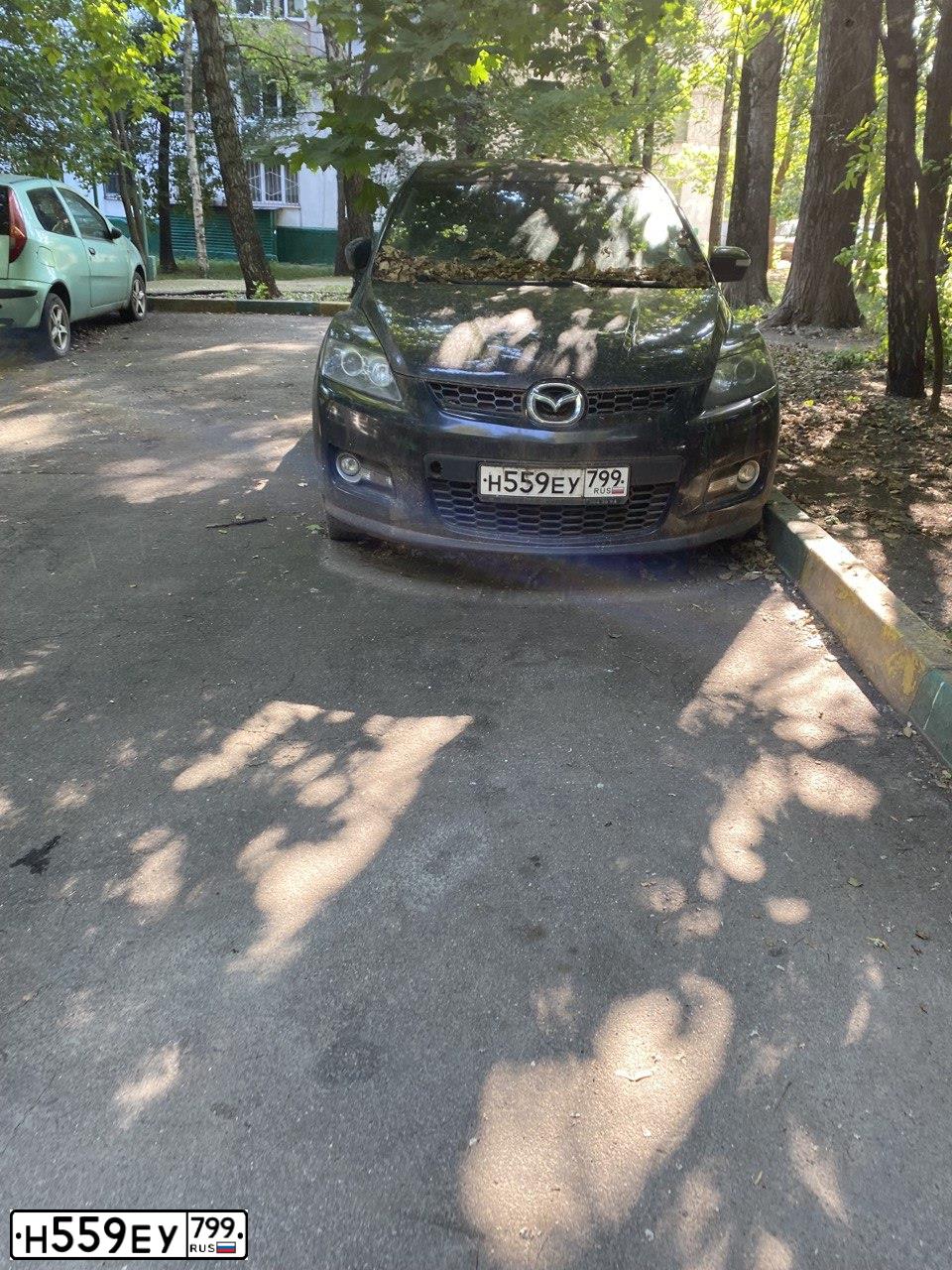 Фото автомобиля MAZDA CX-7, 2008 — госномер С007РО36. Цвет: ЧЕРНЫЙ