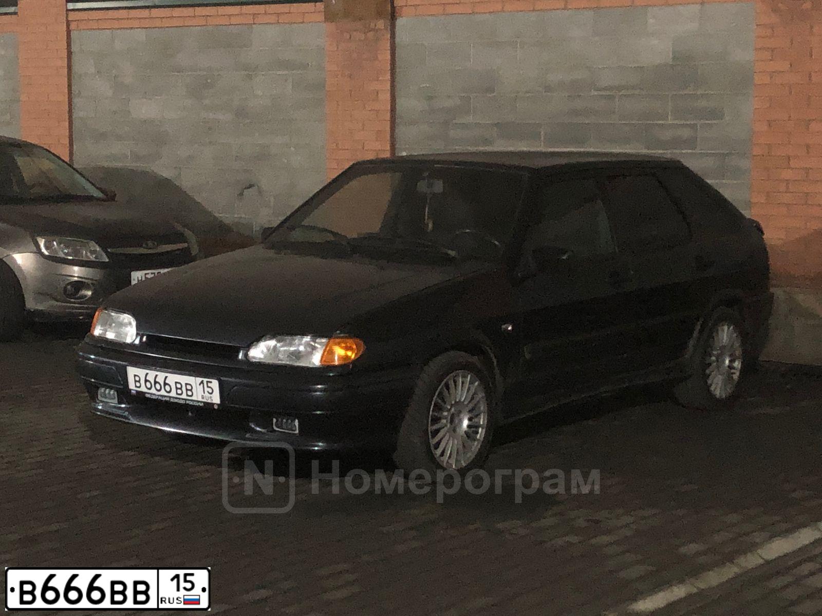 Фото автомобиля BMW SERIE 7, 2002 — госномер В666ВВ15. Цвет: СИНИЙ