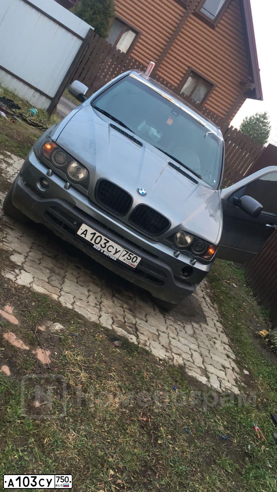Фото автомобиля BMW X5, 2001 — госномер В014МС790. Цвет: ТЕМНО-СЕРЫЙ