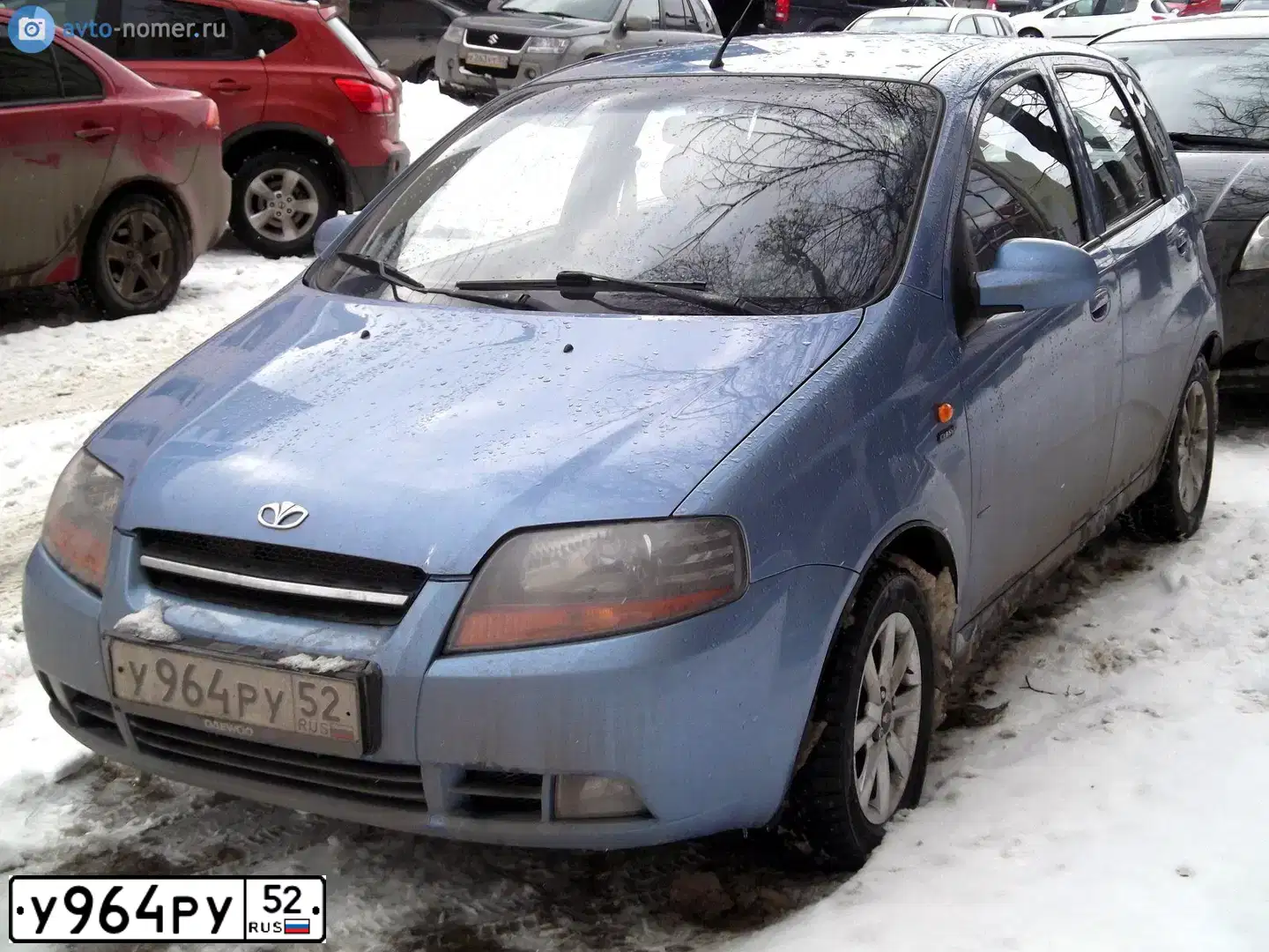 Фото автомобиля DAEWOO KALOS, 2004 — госномер У155АН44. Цвет: ГОЛУБОЙ