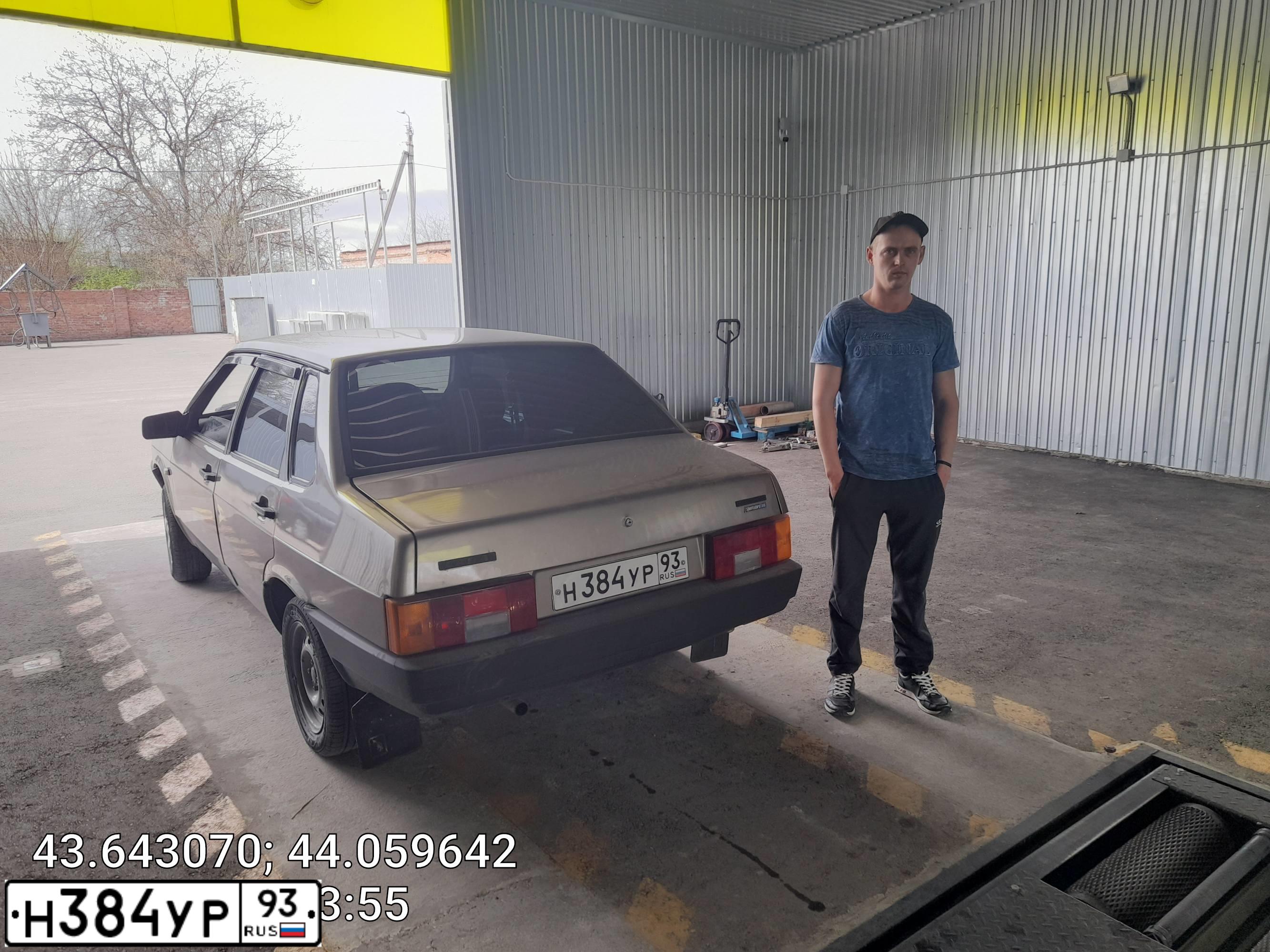 Фото автомобиля LADA 21099, 2001 — госномер Т862КХ07. Цвет: СЕРО-ЗЕЛЕНЫЙ