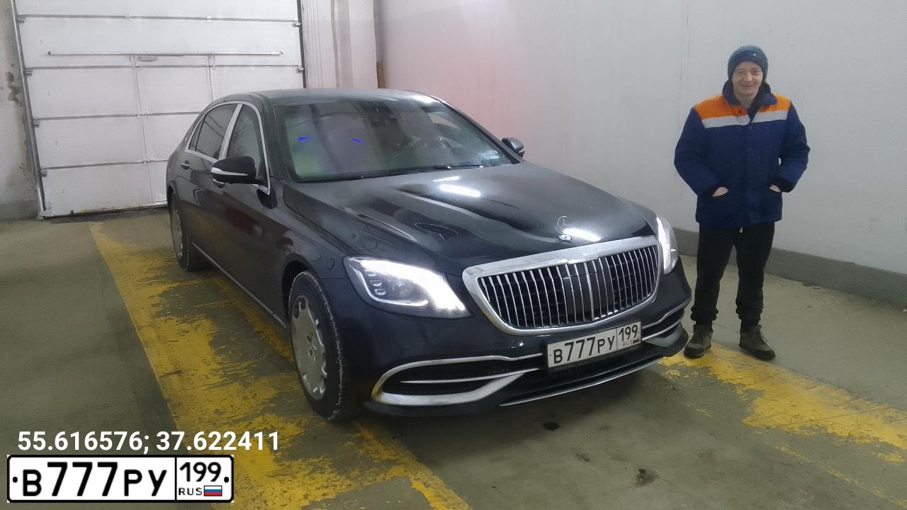 Фото автомобиля MERCEDES S-KLASSE, 2014 — госномер Е030АА977. Цвет: ЧЕРНЫЙ