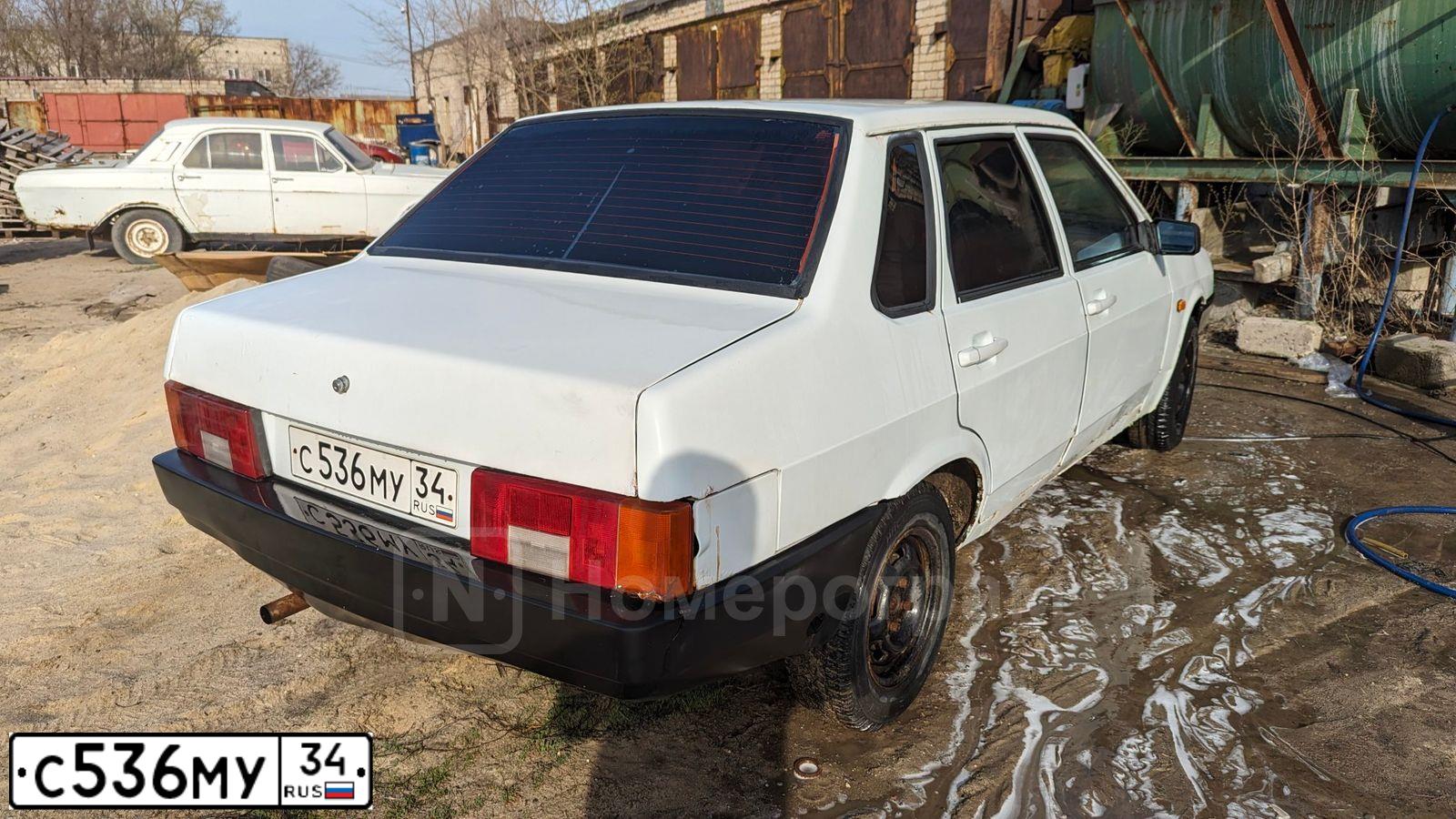 Фото автомобиля VAZ 2109 SAMARA, 2000 — госномер С536МУ34. Цвет: ЯРКО БЕЛЫЙ