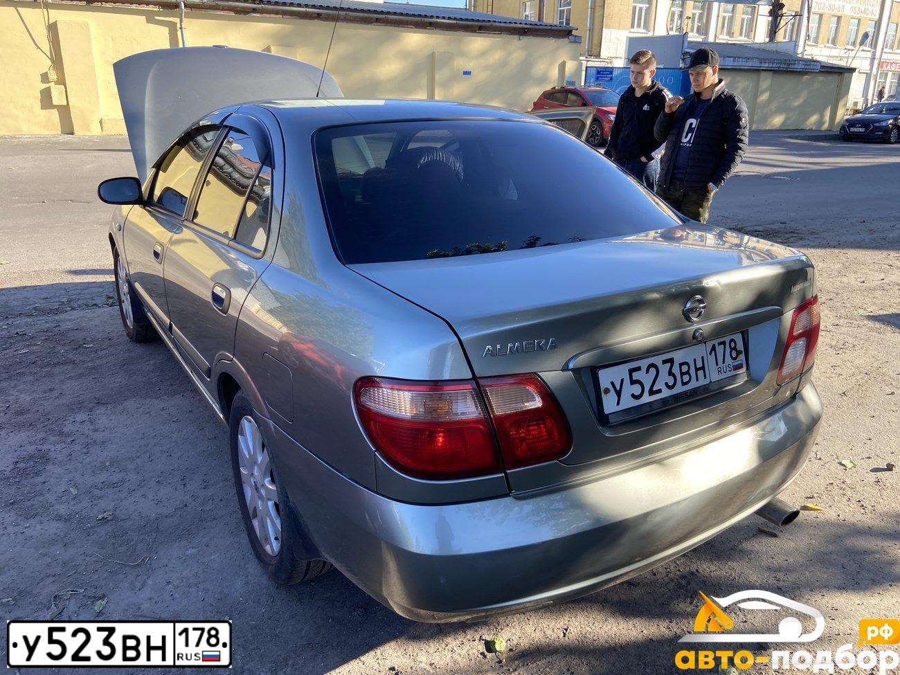 Фото автомобиля NISSAN ALMERA, 2005 — госномер У523ВН178. Цвет: СВЕТЛО-СЕРЫЙ