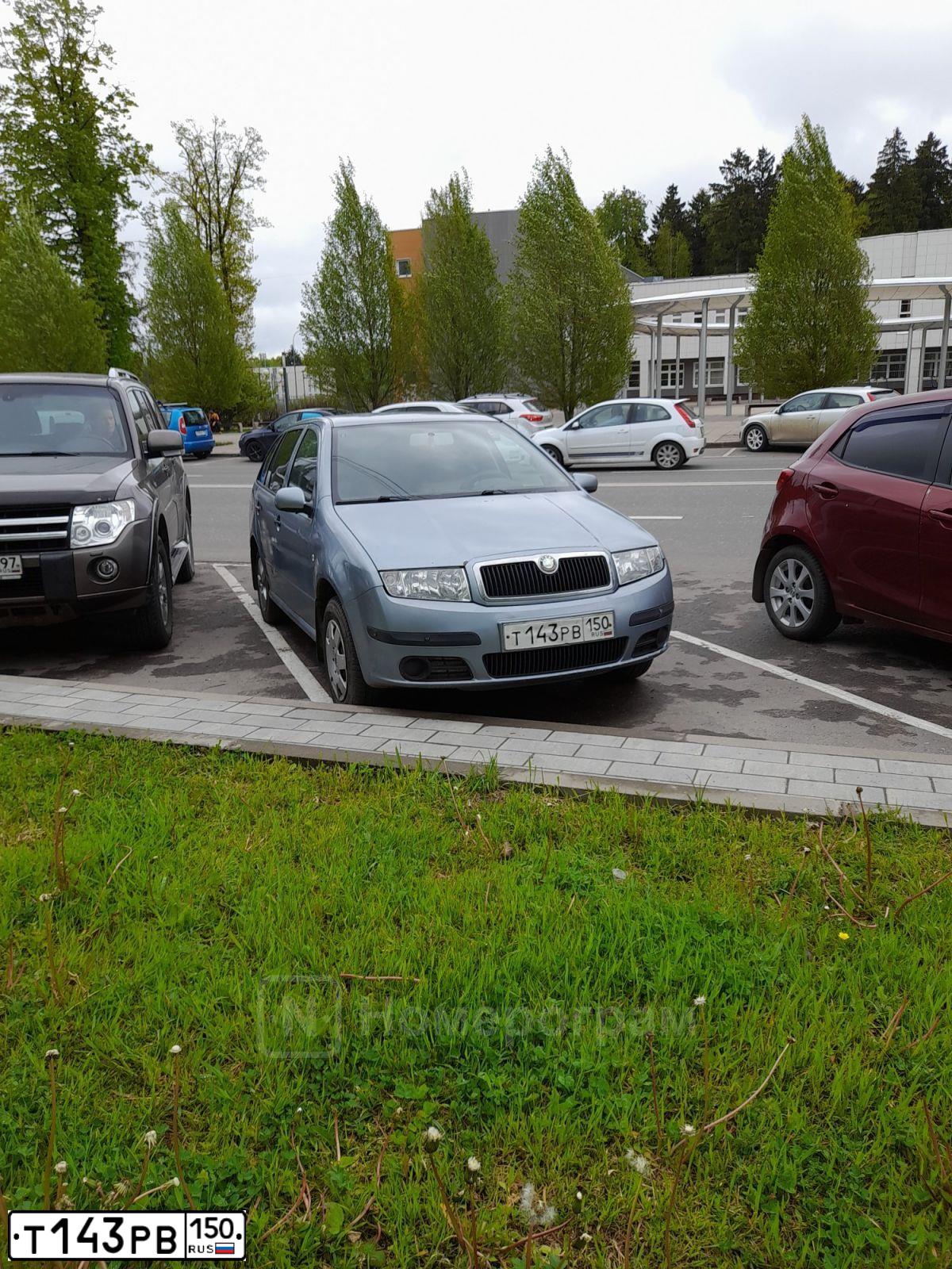 Фото автомобиля SKODA FABIA, 2005 — госномер Т143РВ150. Цвет: ГОЛУБОЙ СЕРЫЙ