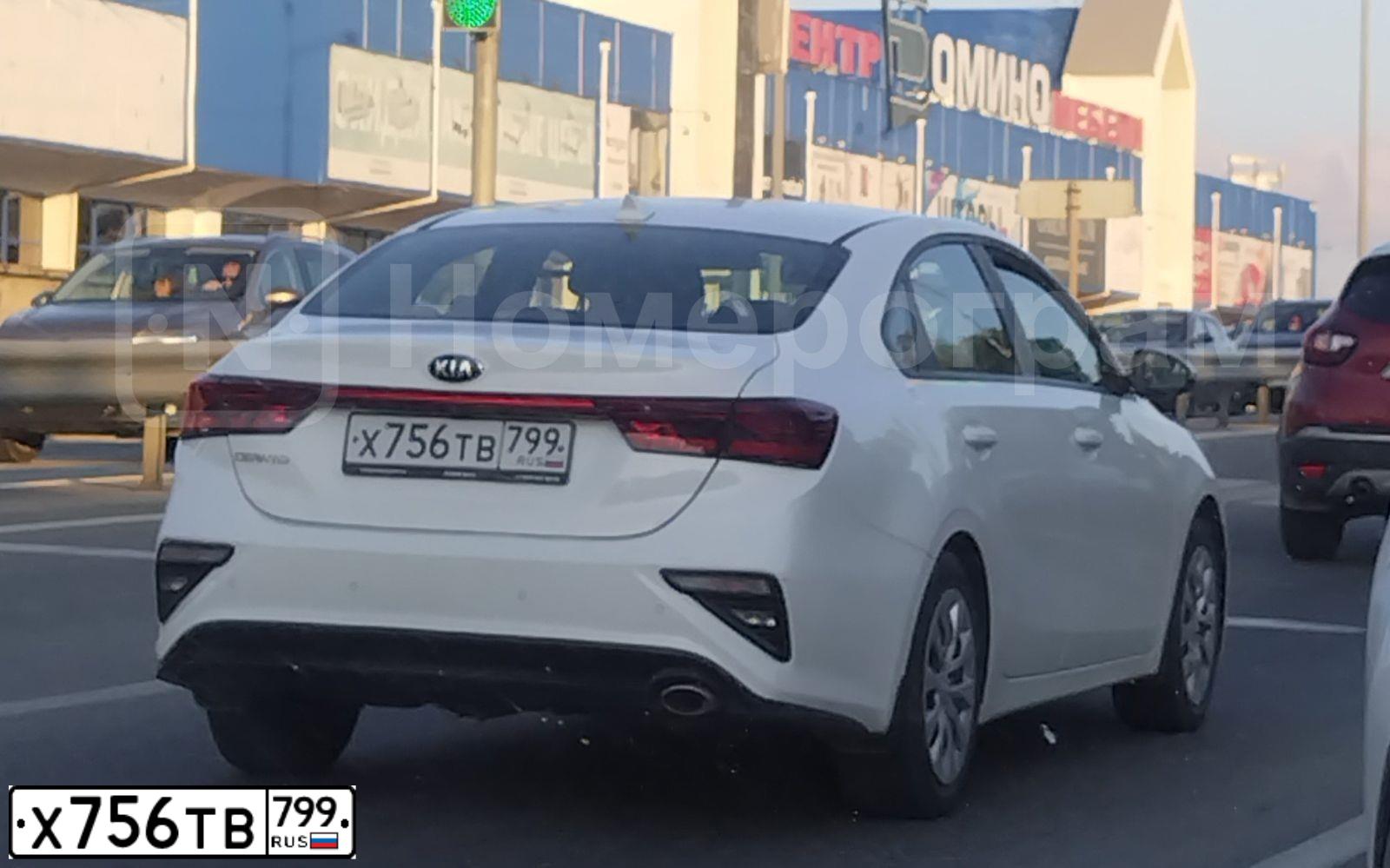 Фото автомобиля KIA CERATO, 2020 — госномер Х756ТВ799. Цвет: Белый