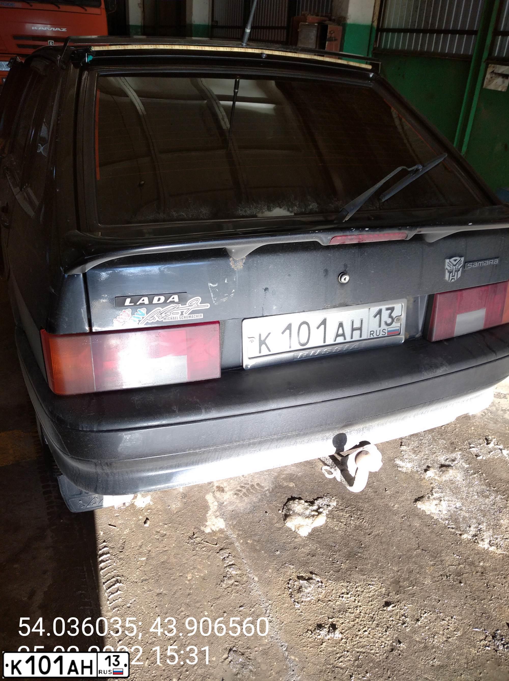 Фото автомобиля LADA 2114 SAMARA, 2011 — госномер К101АН13. Цвет: СИНЕ-ЧЕРНЫЙ