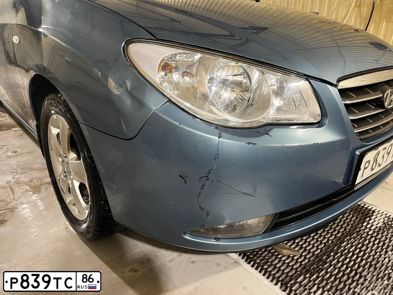 Фото автомобиля HYUNDAI ELANTRA, 2009 — госномер Р839ТС86. Цвет: СЕРО-ГОЛУБОЙ