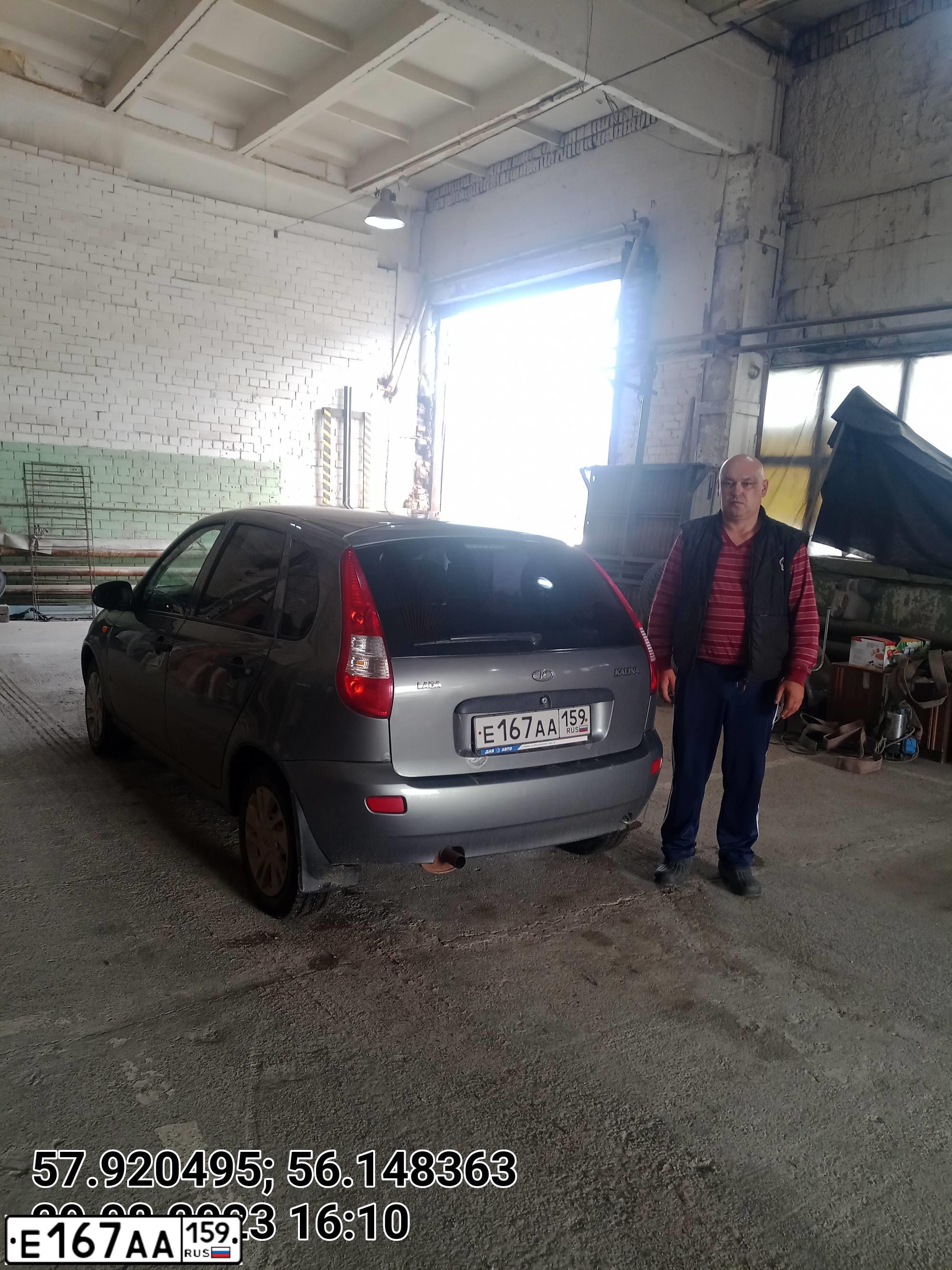 Фото автомобиля LADA 1119 KALINA, 2008 — госномер Е167АА159. Цвет: ТЕМНО-СЕРЫЙ МЕТАЛЛИК