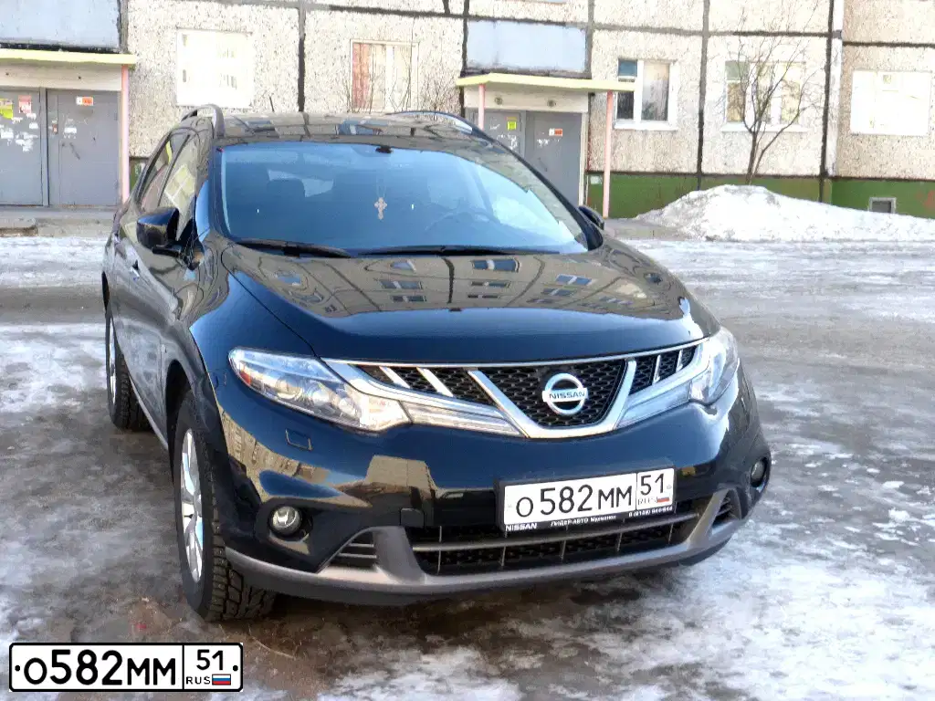 Фото автомобиля NISSAN MURANO, 2013 — госномер У623УС33. Цвет: ЧЕРНЫЙ