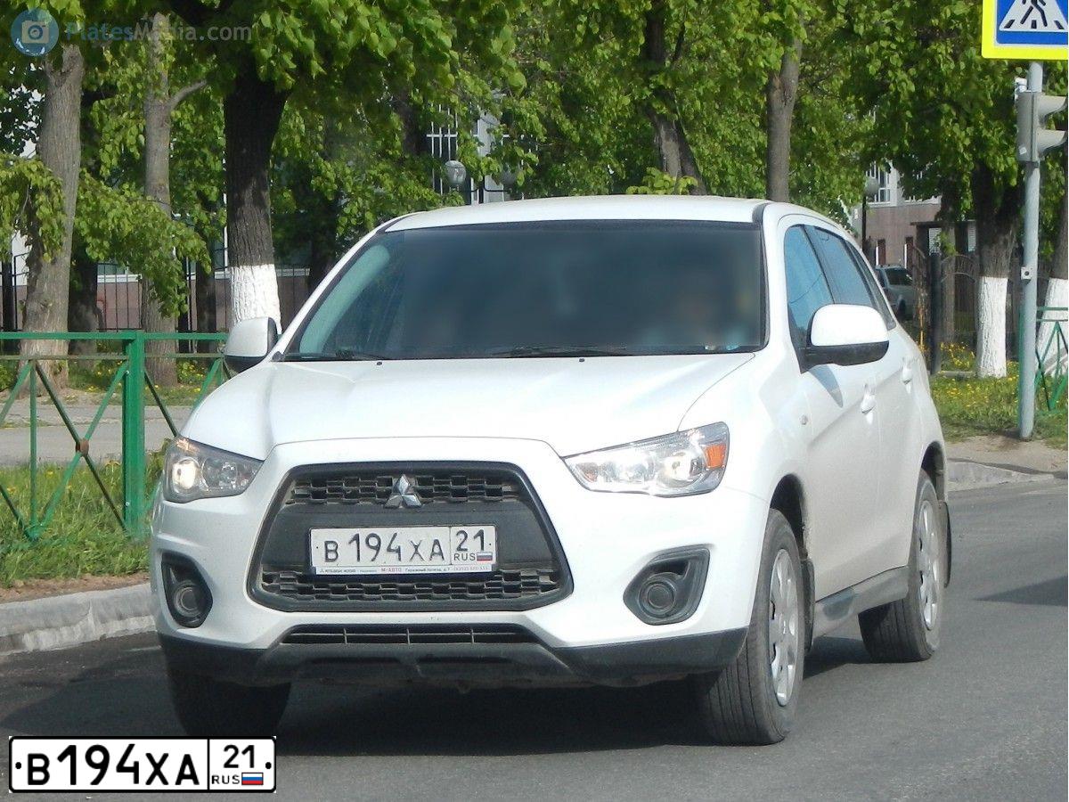 Фото автомобиля MITSUBISHI ASX, 2013 — госномер А892УМ156. Цвет: Белый