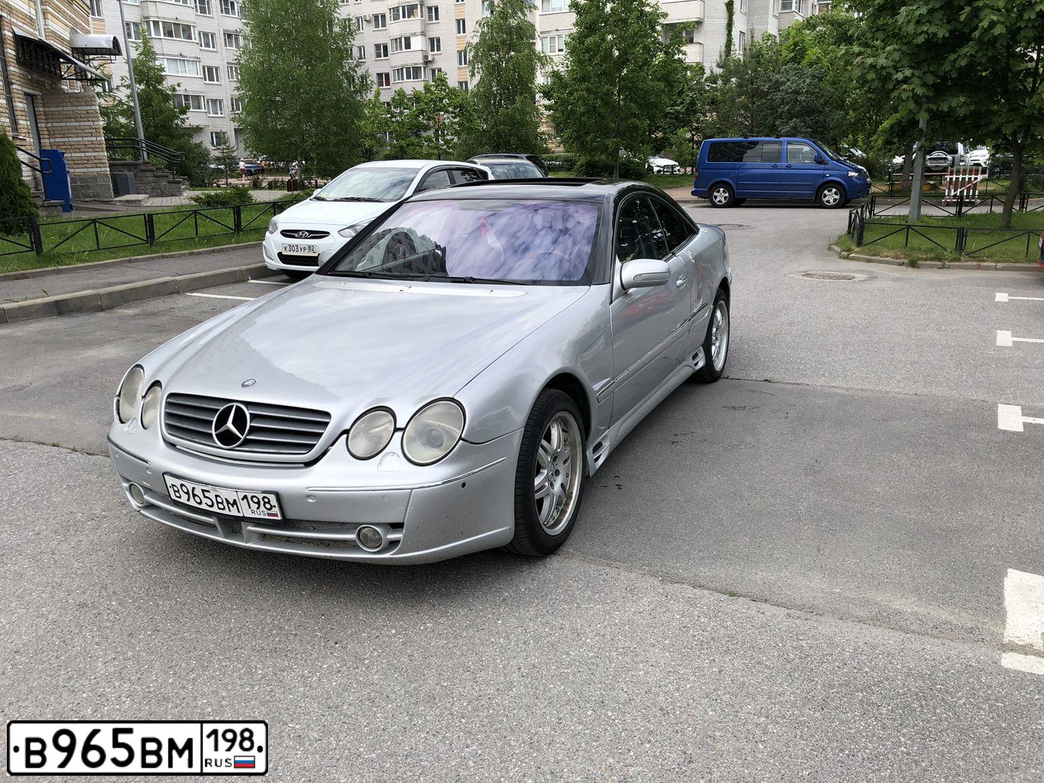Фото автомобиля MERCEDES CL-KLASSE, 2000 — госномер А677КВ797. Цвет: СЕРЫЙ