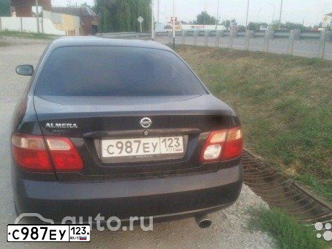 Фото автомобиля NISSAN ALMERA, 2005 — госномер С987ТЕ123. Цвет: ЧЕРНЫЙ