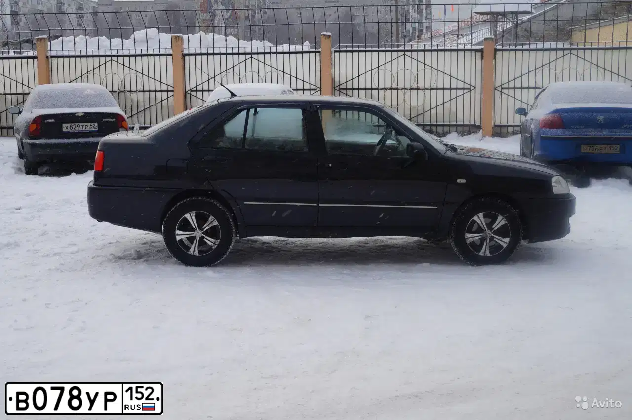 Фото автомобиля CHERY AMULET /FLAGCLOUD/, 2006 — госномер А305УК152. Цвет: ЧЕРНЫЙ