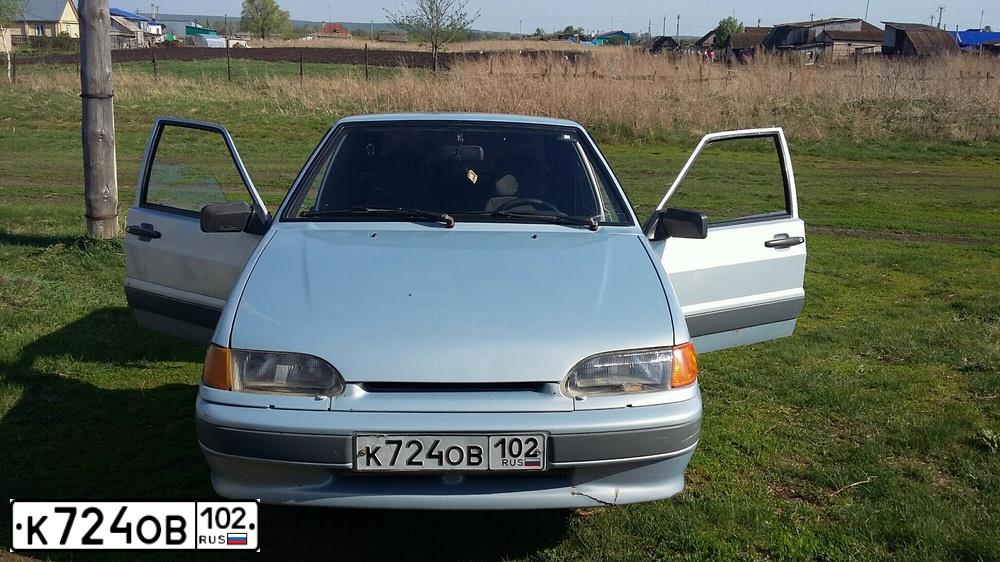 Фото автомобиля LADA 2114 SAMARA, 2005 — госномер К724ОВ102. Цвет: СЕРЕБРИСТО-ЖЕЛТЫЙ