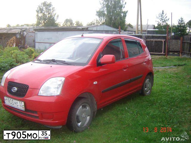 Фото автомобиля KIA PICANTO / MORNING, 2007 — госномер Е385ЕС76. Цвет: Красный