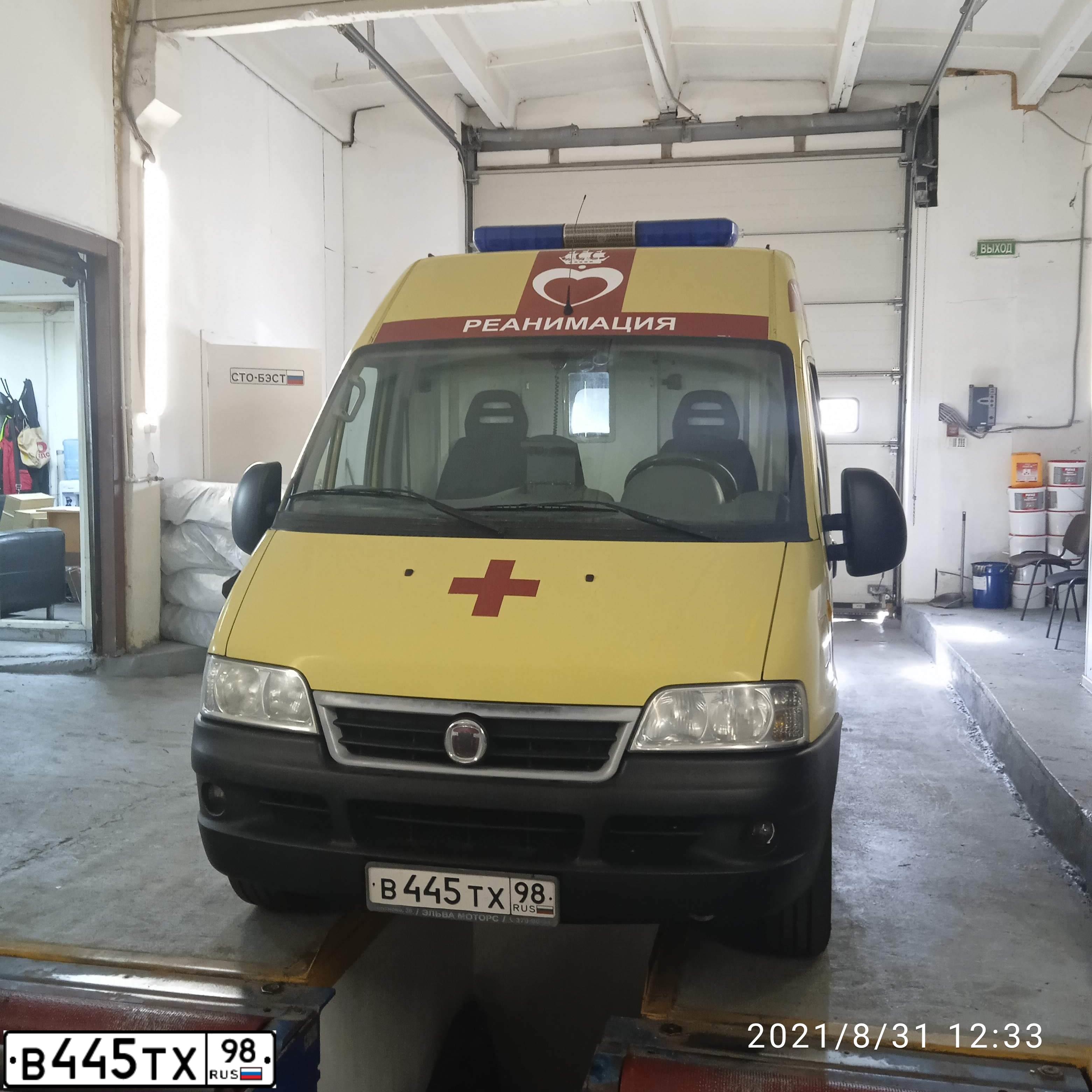 Фото автомобиля FIAT DUCATO, 2009 — госномер В445ТХ98. Цвет: ПО ГОСТ Р 50574-2002