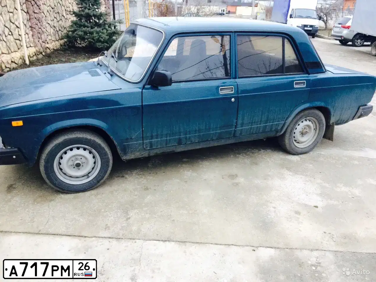 Фото автомобиля LADA 2107, 2005 — госномер А717РМ26. Цвет: СИНЕ- ЗЕЛЕНЫЙ