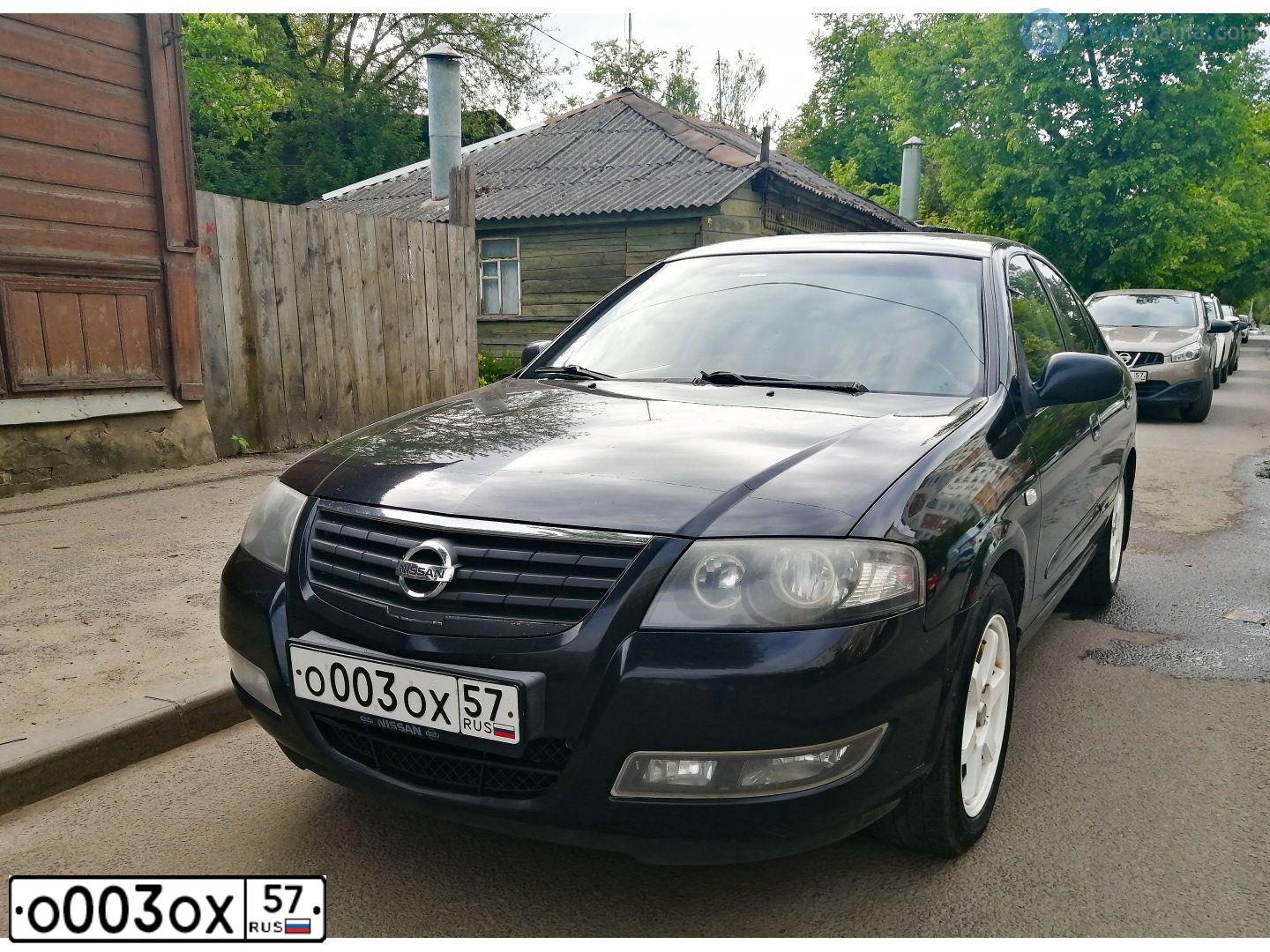 Фото автомобиля NISSAN ALMERA, 2004 — госномер О003ОХ57. Цвет: СЕРЕБРИСТЫЙ