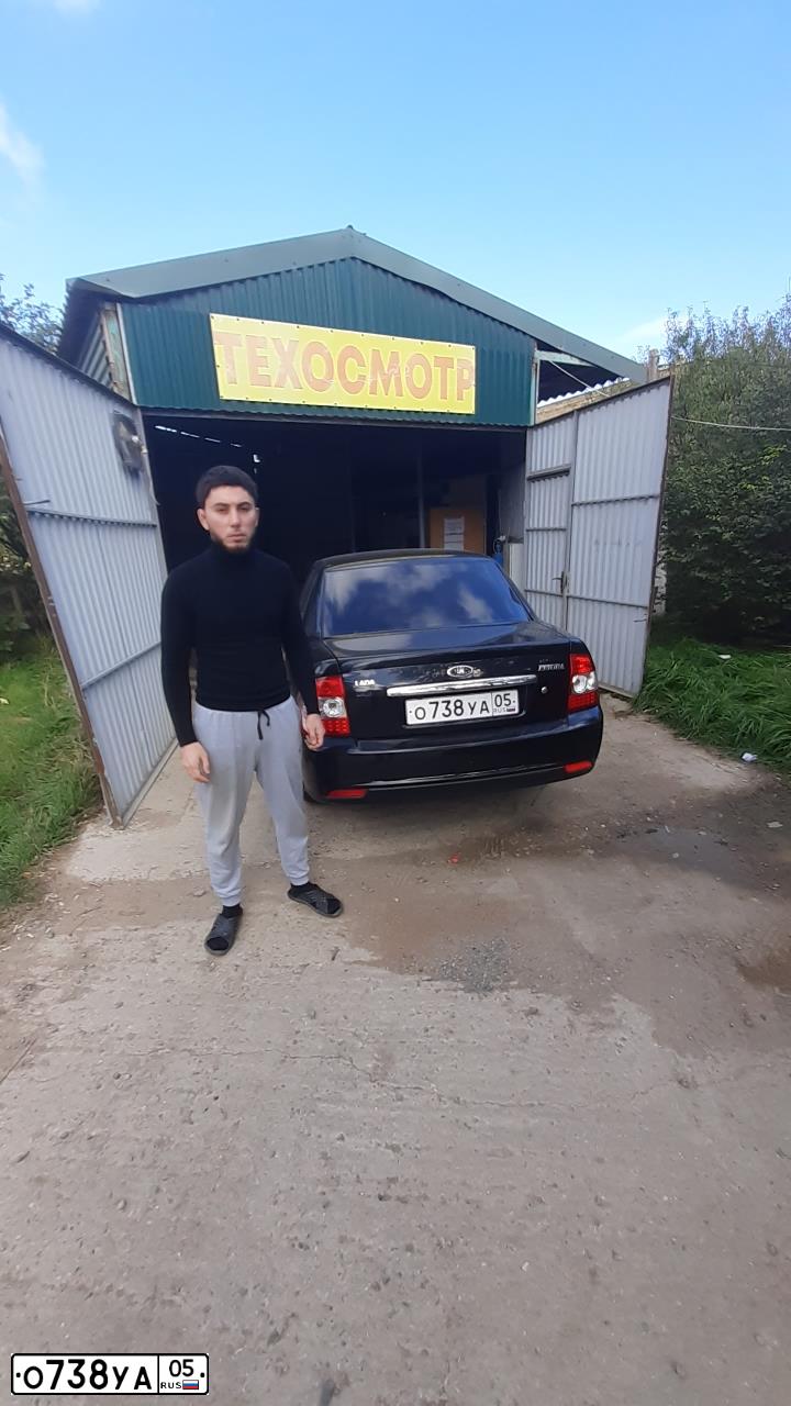 Фото автомобиля LADA 217050 LADA PRIORA, 2014 — госномер У800РВ05. Цвет: ЧЕРНЫЙ