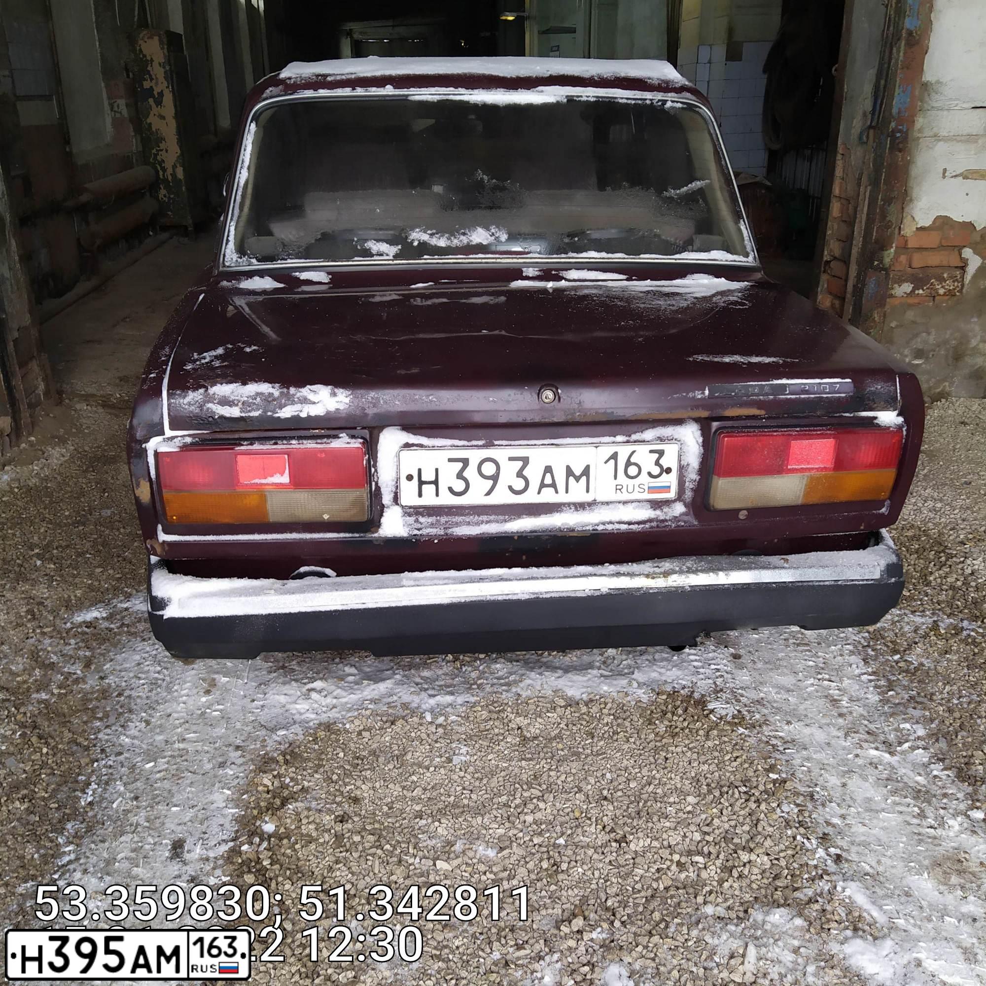 Фото автомобиля LADA 2107, 2006 — госномер М216МС763