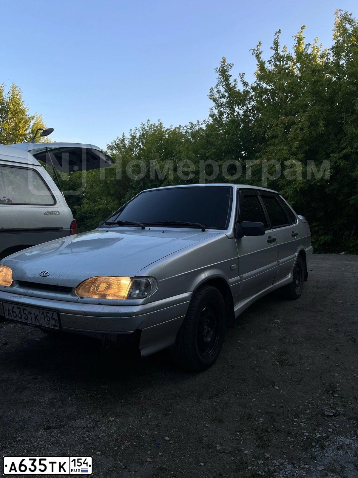 Фото автомобиля LADA 2115 SAMARA, 2002 — госномер А635ТК154. Цвет: СВЕТЛО СЕРЕБРИСТЫЙ МЕТАЛЛ