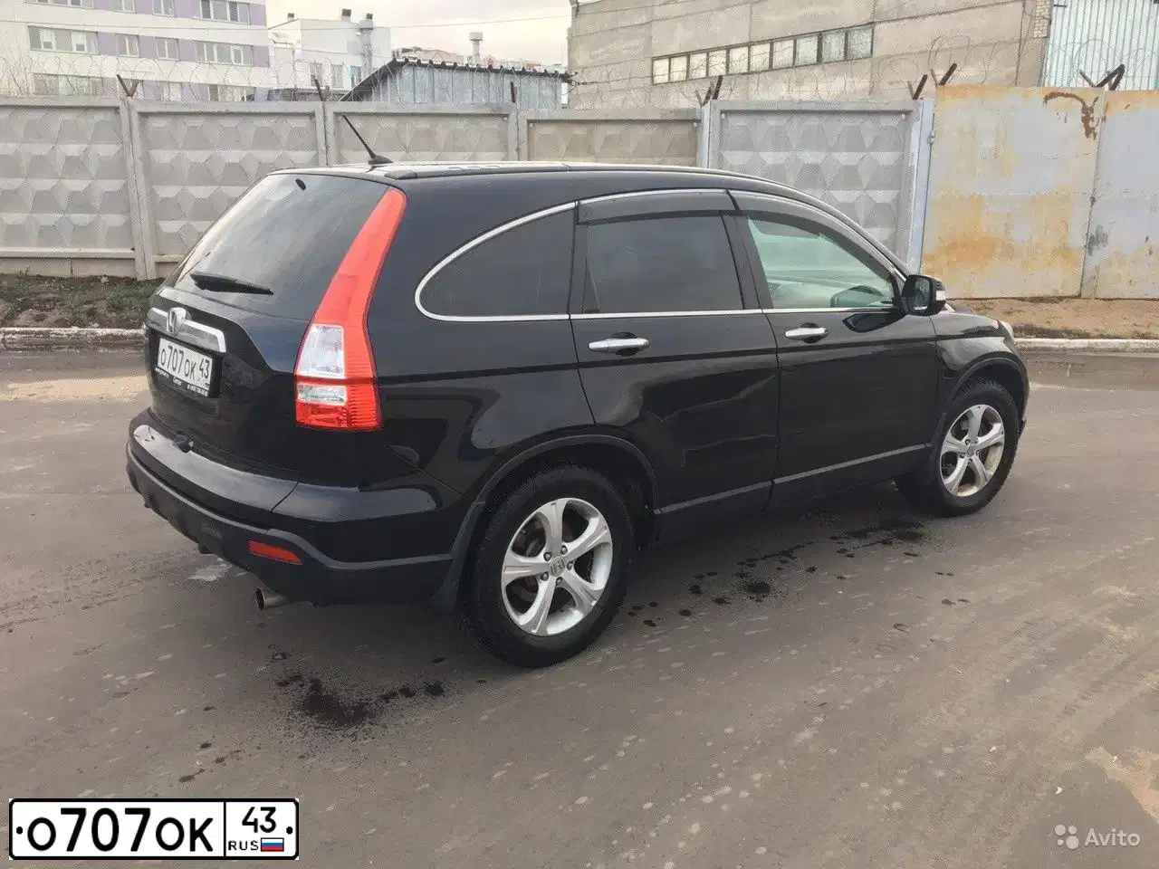 Фото автомобиля HONDA CR-V, 2008 — госномер О707ОК43. Цвет: ЧЕРНЫЙ