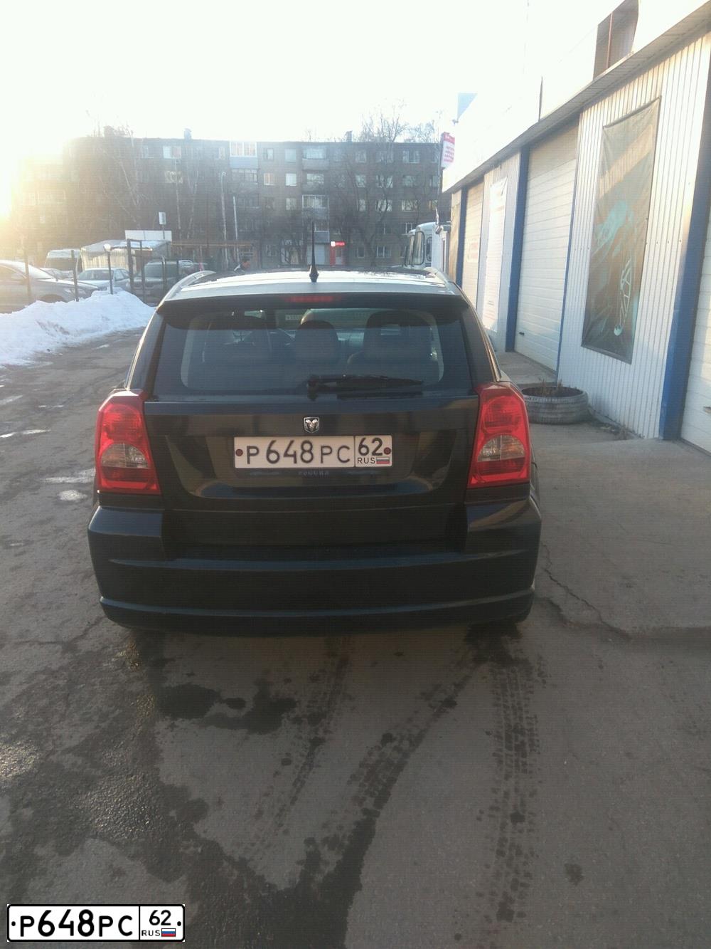 Фото автомобиля DODGE CALIBER, 2008 — госномер Р648РС62. Цвет: ЧЕРНЫЙ