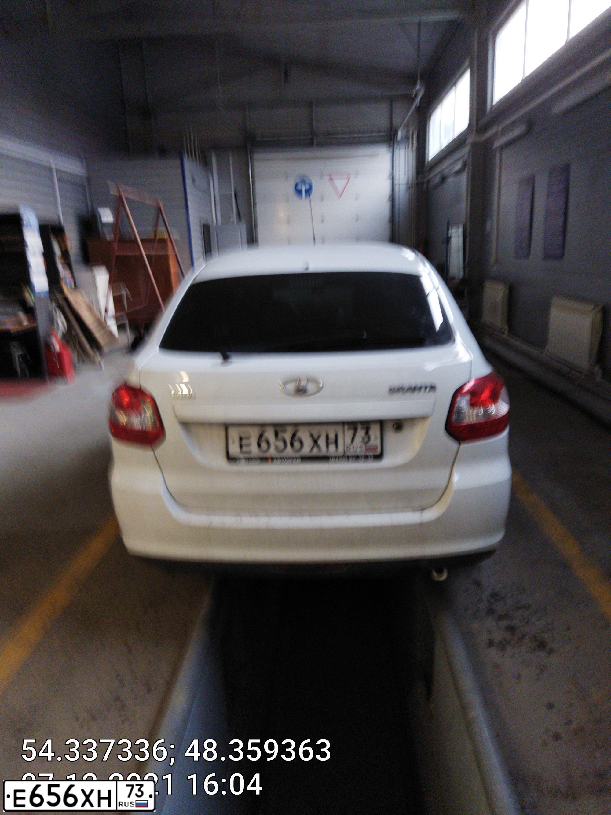 Фото автомобиля LADA 2191 GRANTA, 2017 — госномер Е656ХН73