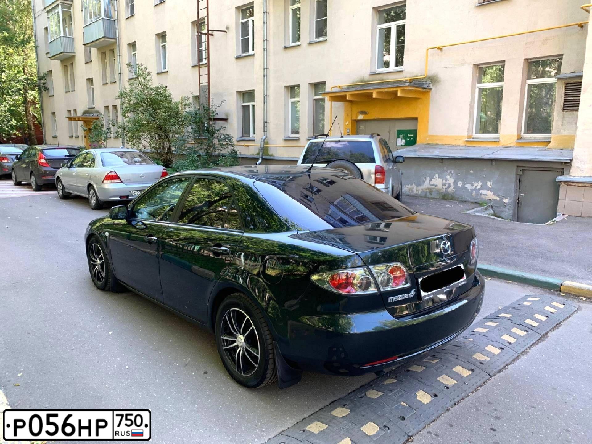 Фото автомобиля MAZDA 6, 2007 — госномер О726АМ977. Цвет: Сине-зеленый