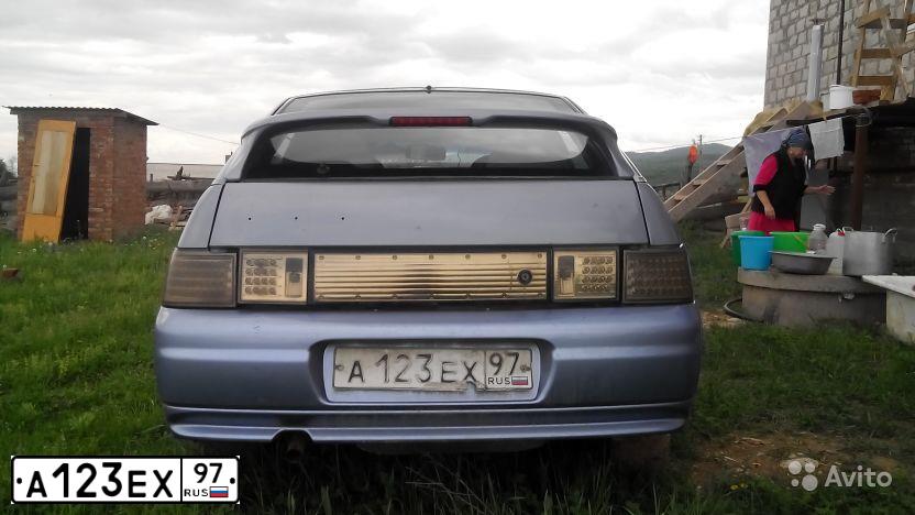 Фото автомобиля LADA 2112, 2003 — госномер А123ЕХ97. Цвет: СЕРО-ГОЛУБОЙ