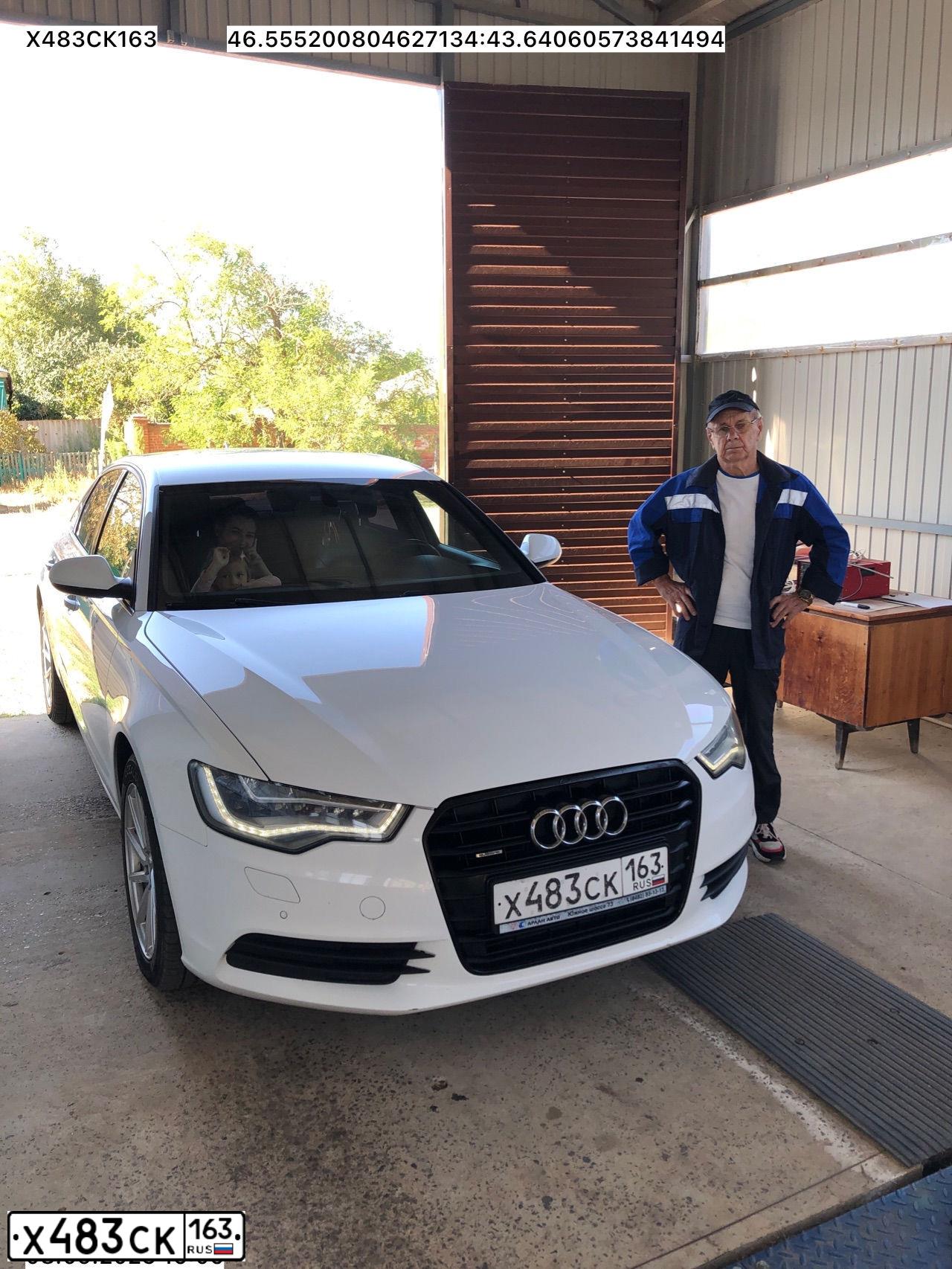 Фото автомобиля AUDI A6, 2011 — госномер С382ХТ180. Цвет: Белый