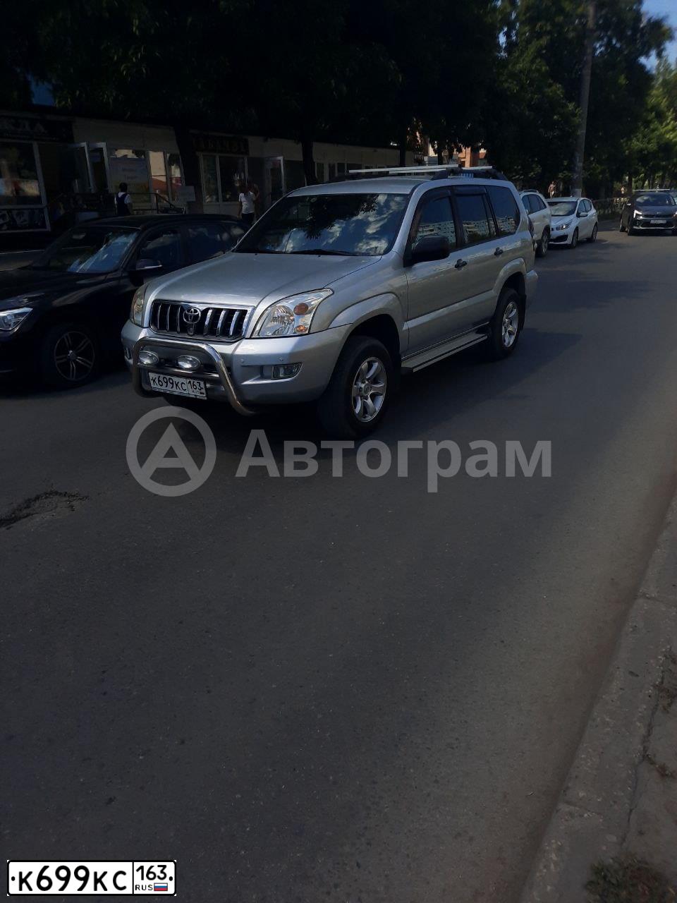 Фото автомобиля TOYOTA LANDCRUISER, 2007 — госномер К699КС163. Цвет: БЕЛЫЙ (СЕРЕБРИСТЫЙ)
