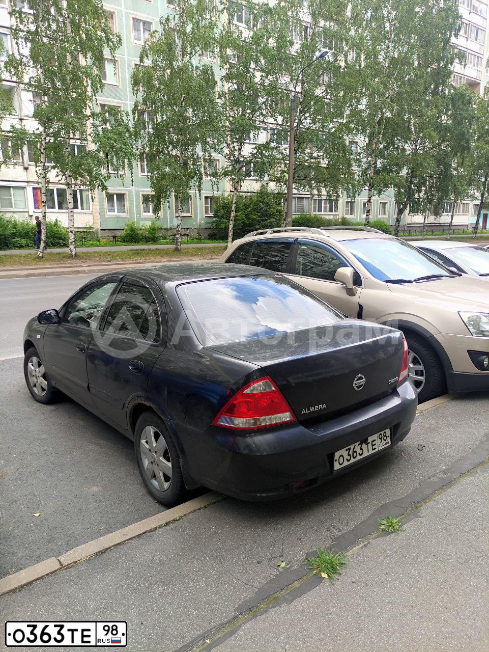 Фото автомобиля NISSAN ALMERA, 2007 — госномер О991СК71. Цвет: ЧЕРНЫЙ