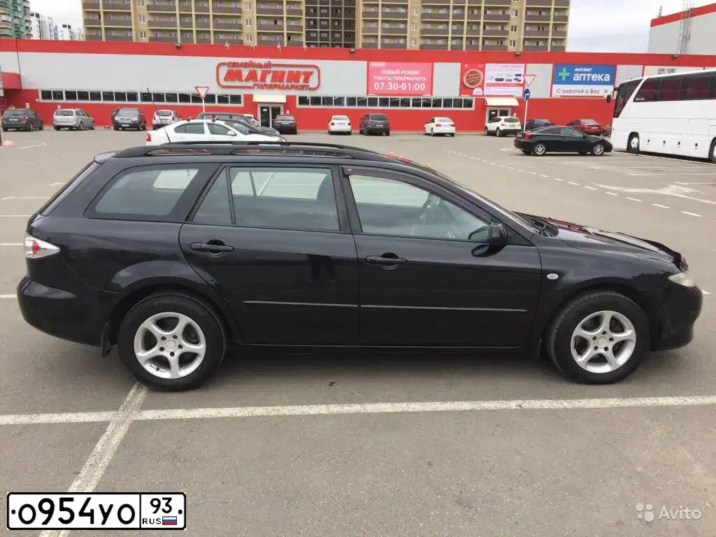 Фото автомобиля MAZDA 6, 2003 — госномер О954УО93. Цвет: ЧЕРНЫЙ
