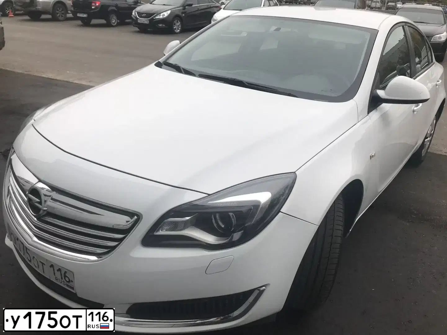 Фото автомобиля OPEL INSIGNIA, 2014 — госномер А547КС716. Цвет: Белый