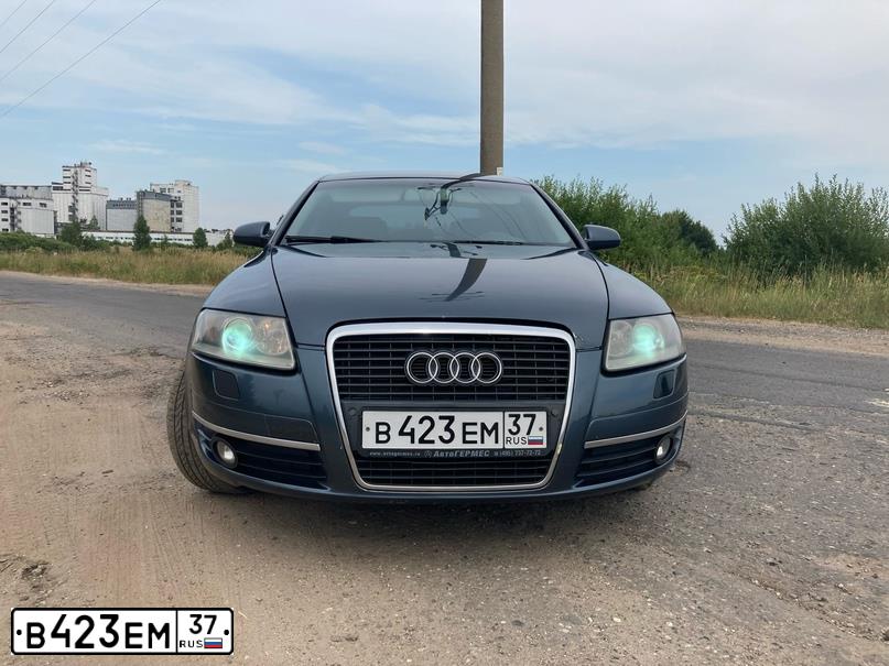 Фото автомобиля AUDI A6, 2006 — госномер Е531ВУ147. Цвет: СЕРО-СИНИЙ