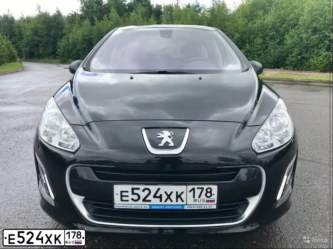 Фото автомобиля PEUGEOT 308, 2011 — госномер Е524ХК178. Цвет: ЧЕРНЫЙ