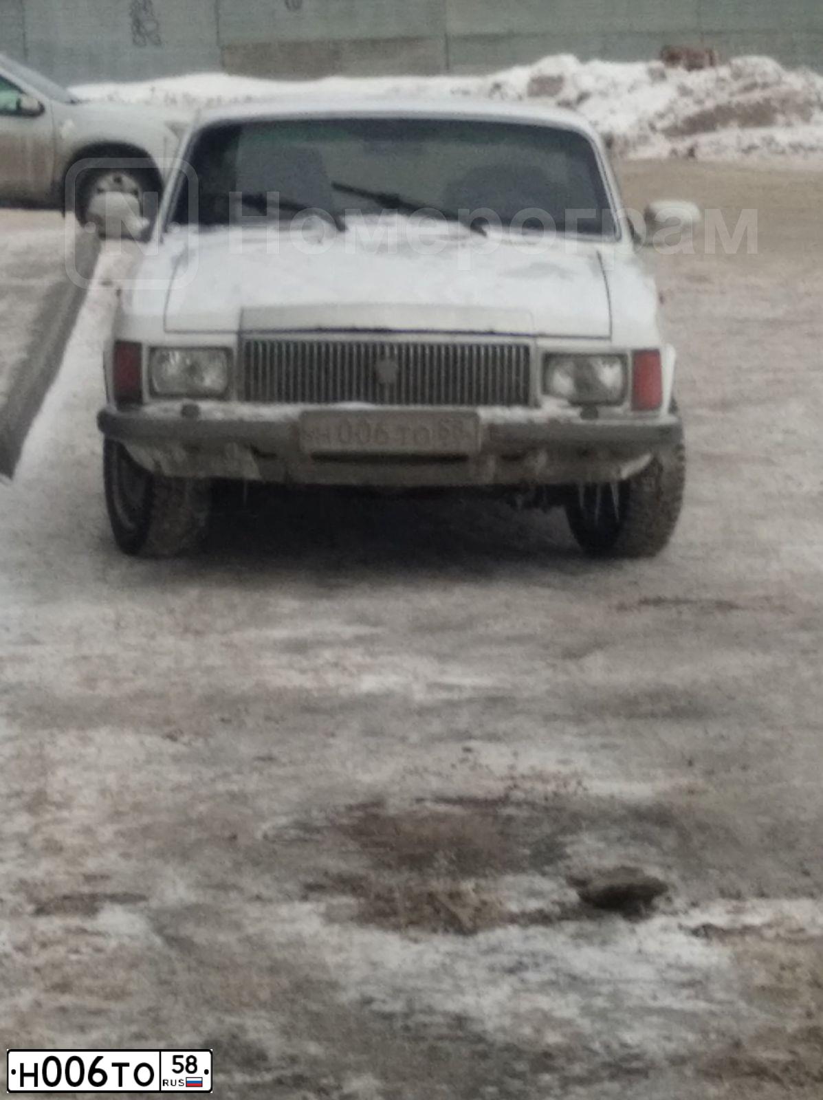 Фото автомобиля ГАЗ 3102, 2003 — госномер У385АК58. Цвет: Белый