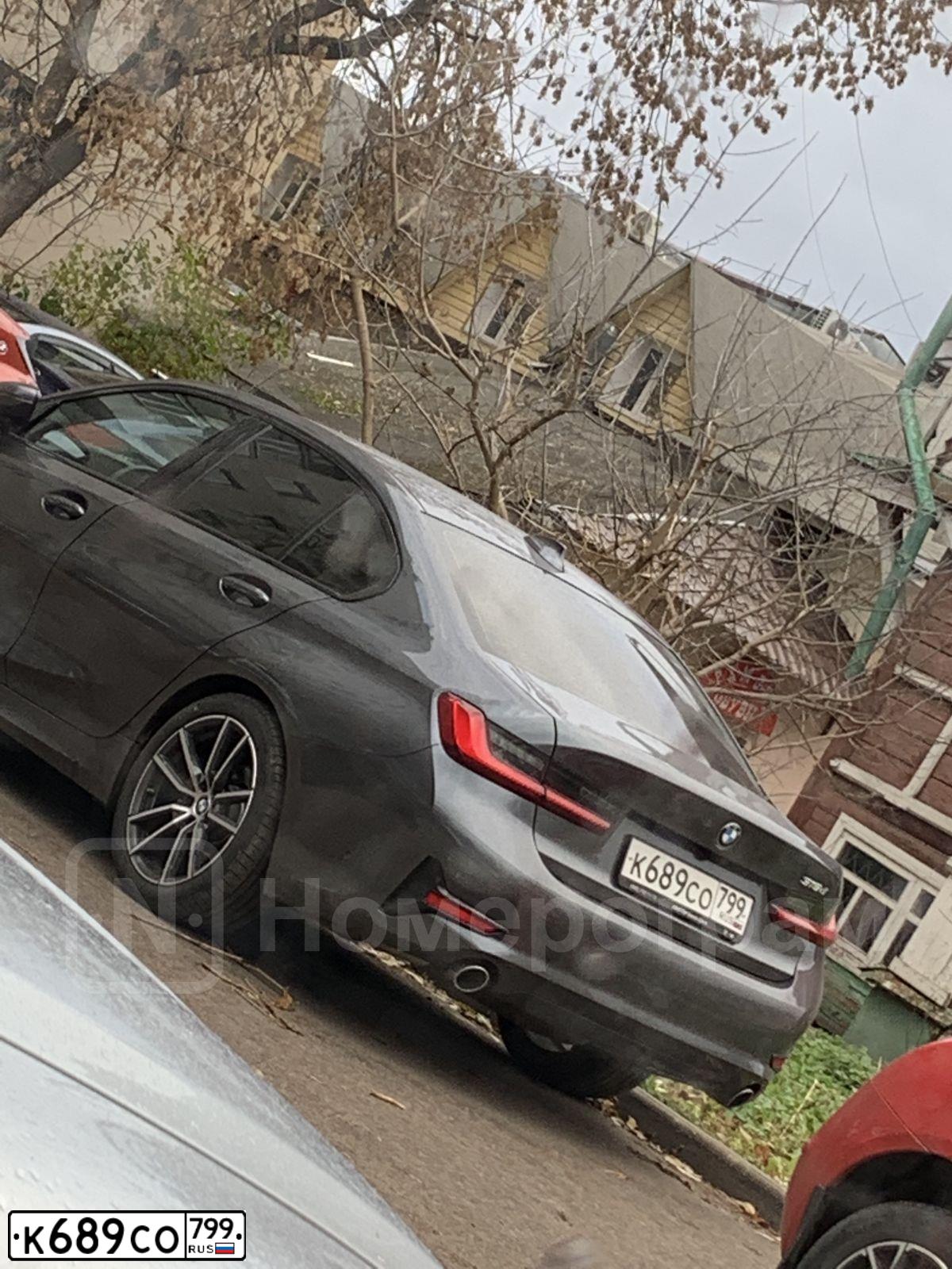 Фото автомобиля BMW 318D, 2020 — госномер Н804ВК323. Цвет: СЕРЫЙ