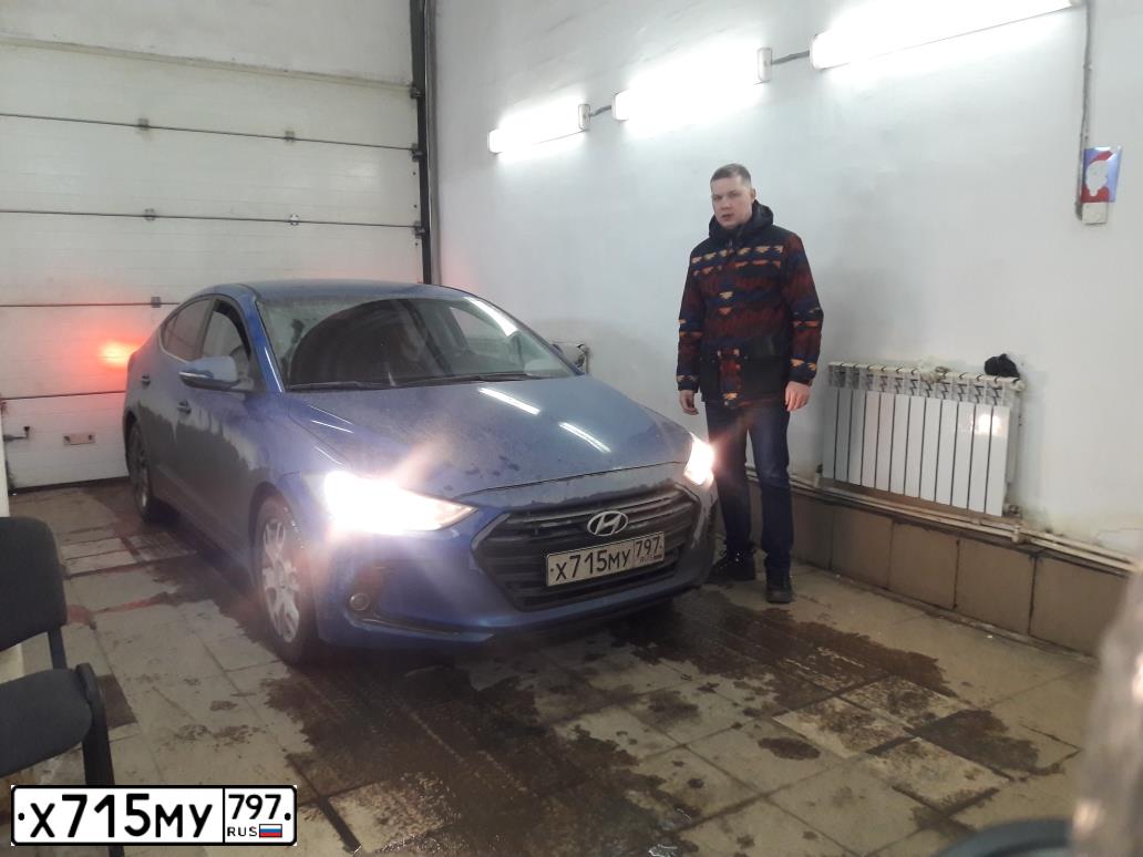 Фото автомобиля HYUNDAI ELANTRA, 2017 — госномер К789ЕС702. Цвет: синий