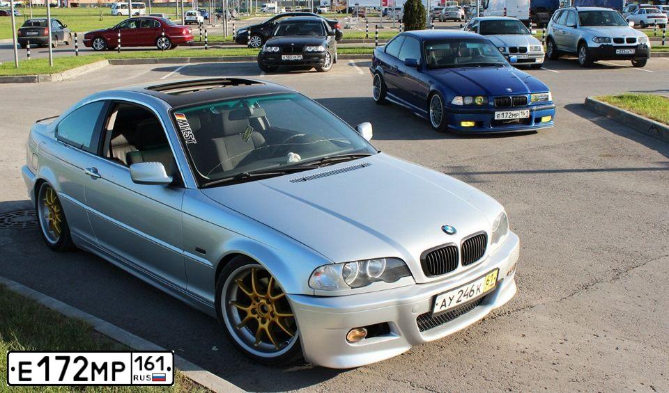 Фото автомобиля BMW SERIE 3, 1993 — госномер Е172МР161. Цвет: СИНИЙ МЕТАЛЛИК