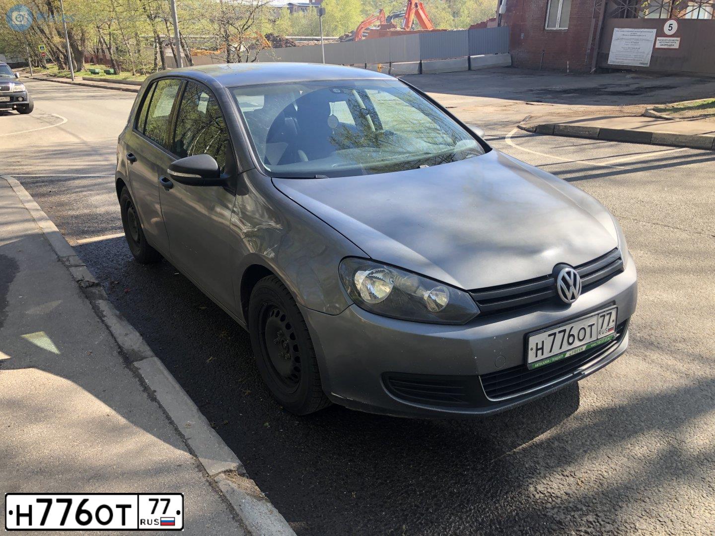 Фото автомобиля VOLKSWAGEN GOLF, 2009 — госномер У796КА07. Цвет: СЕРЫЙ