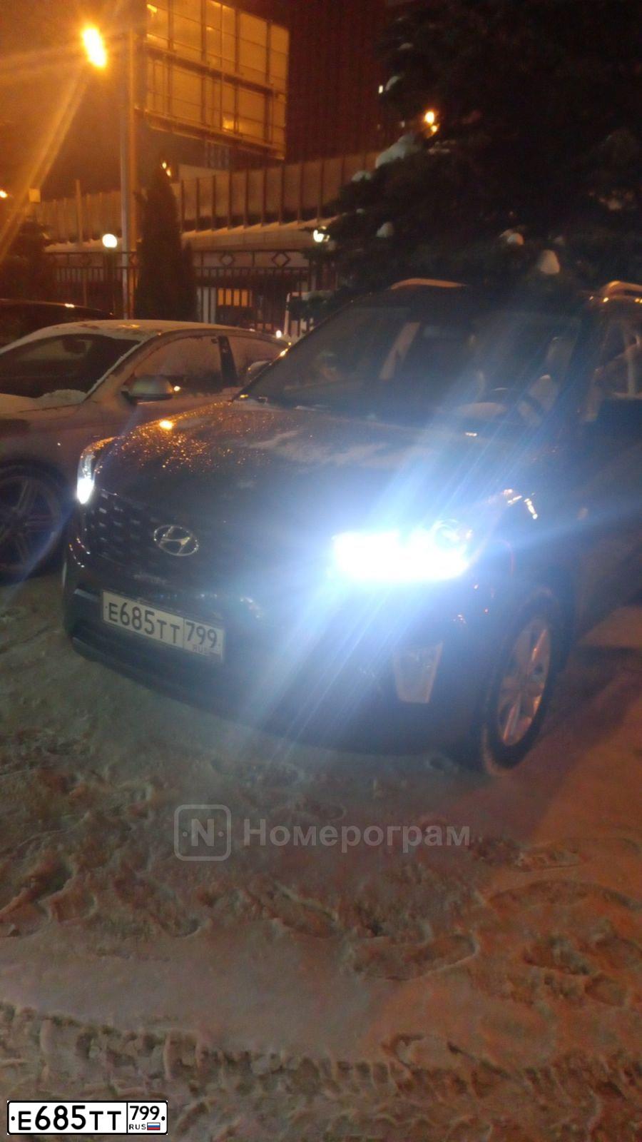 Фото автомобиля HYUNDAI CRETA, 2020 — госномер В644КК799. Цвет: ЧЕРНЫЙ