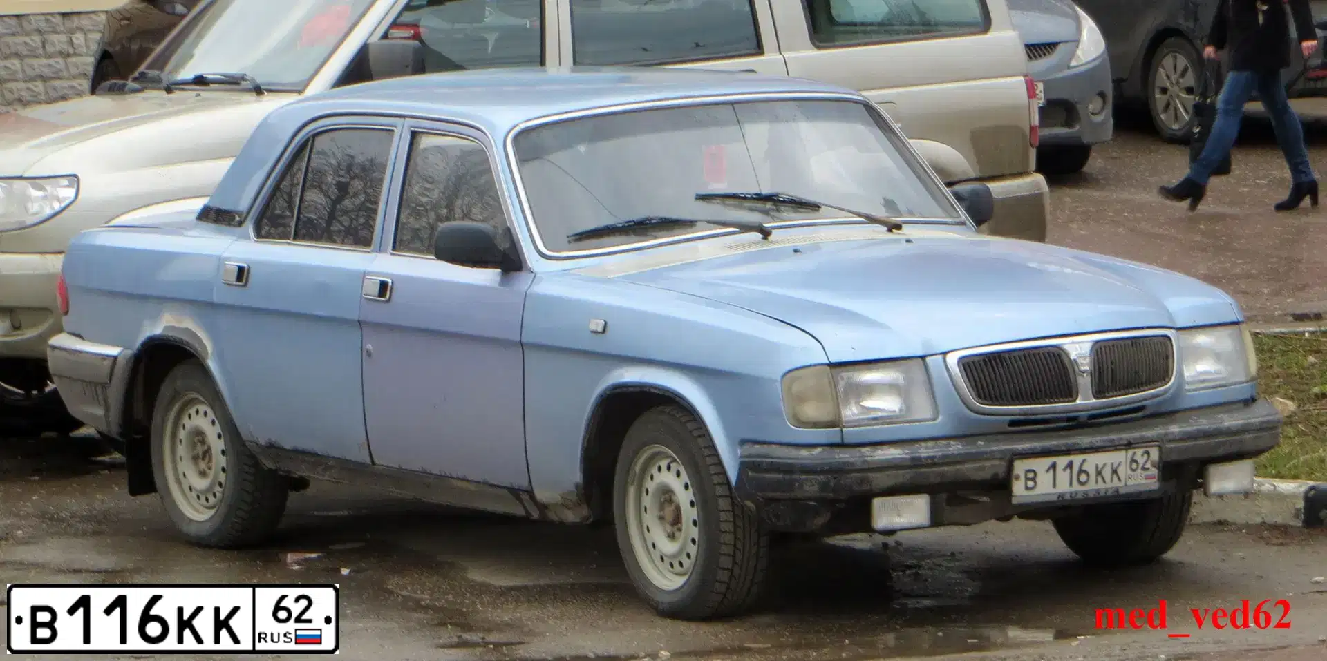Фото автомобиля GAZ 3110 WOLGA, 2002 — госномер В116КК62. Цвет: ЛУННАЯ РАДУГА